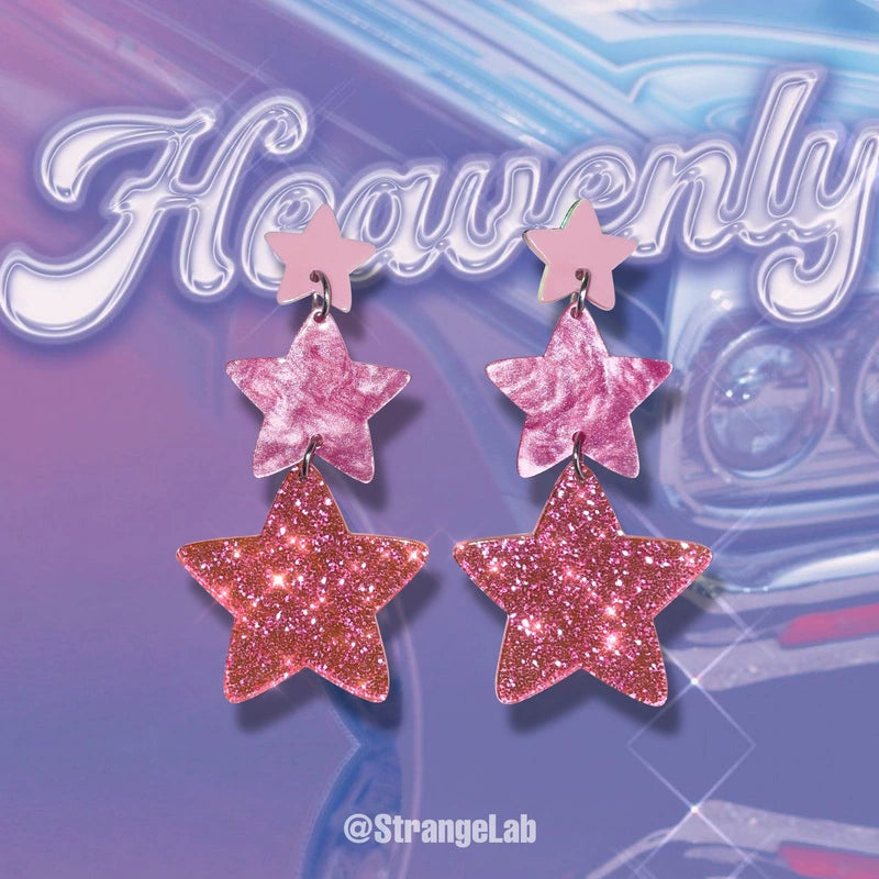 Strangelab Decora Acrylic Star Earrings by Land Decora