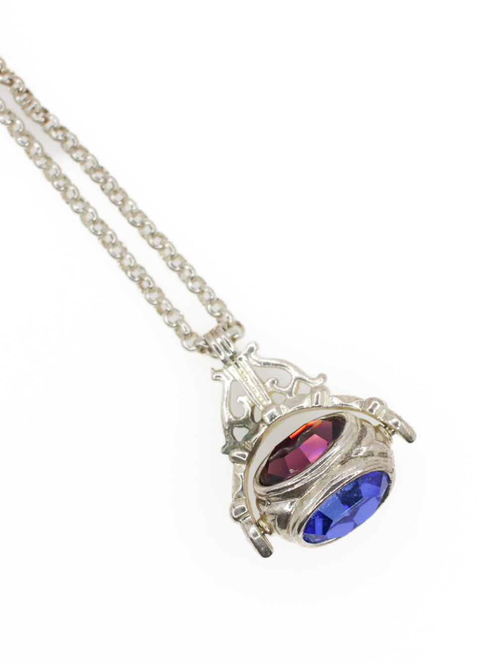 Vintage 1960s Twisting Rhinestone Pendant Necklace by Northern Grip