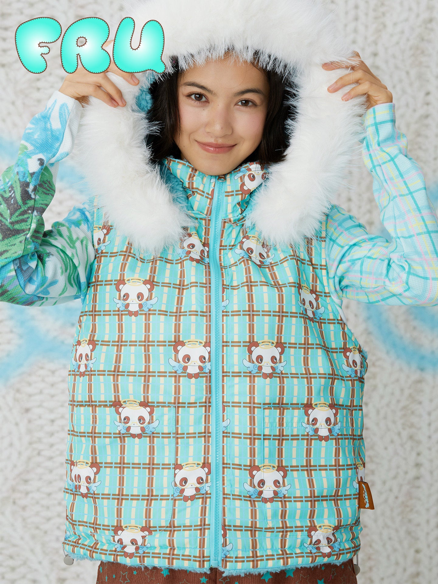 Kawaii Panda Quilted Vest - frufru by Land Decora