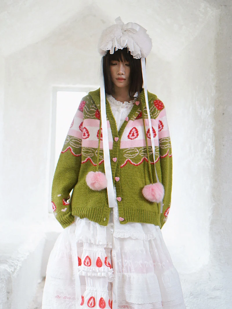 Kawaii Fair Isle Cardigan - Daytoday Everyday Institute by Land Decora