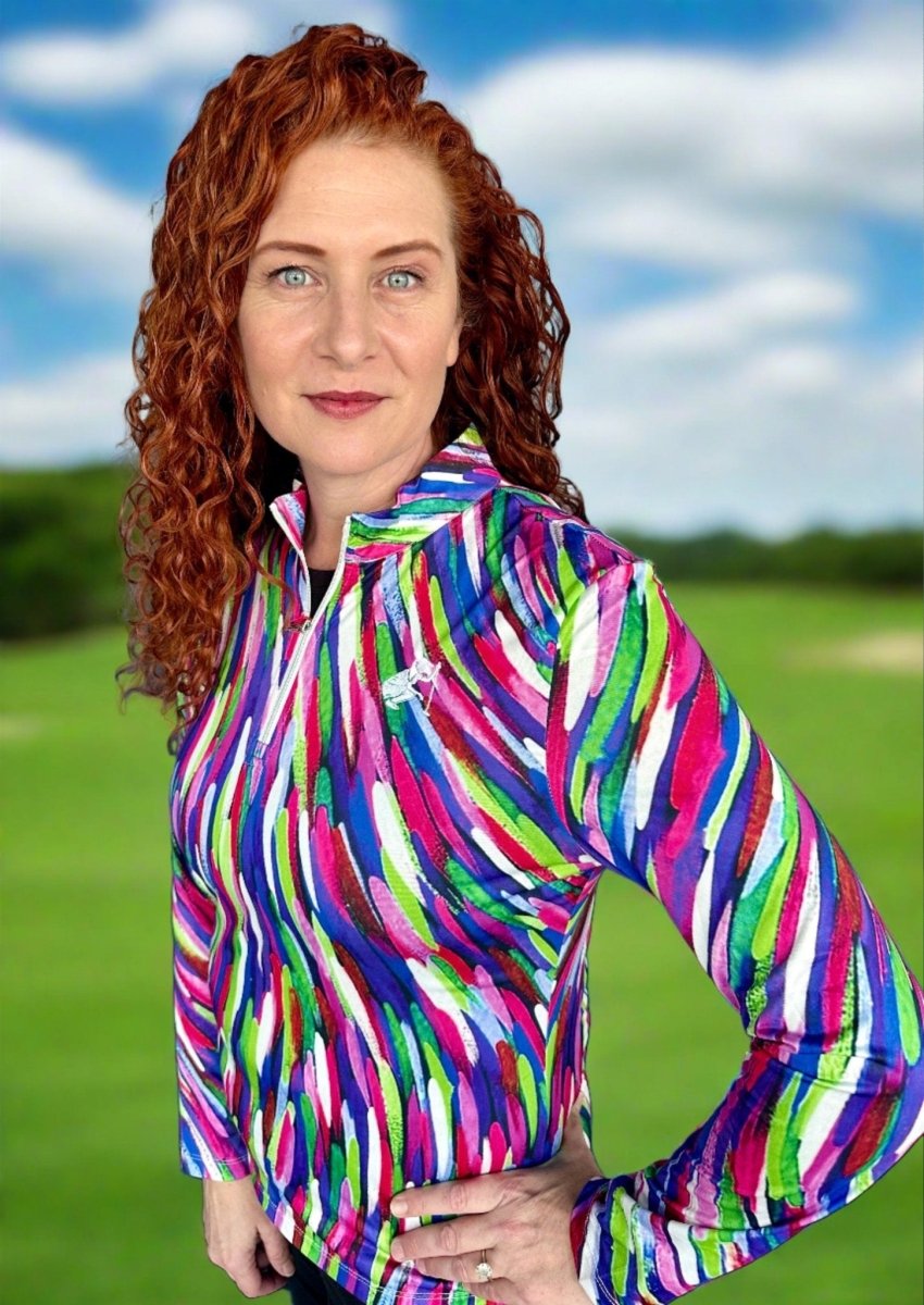Finger Paint Long Sleeve Polo by Putter Girl