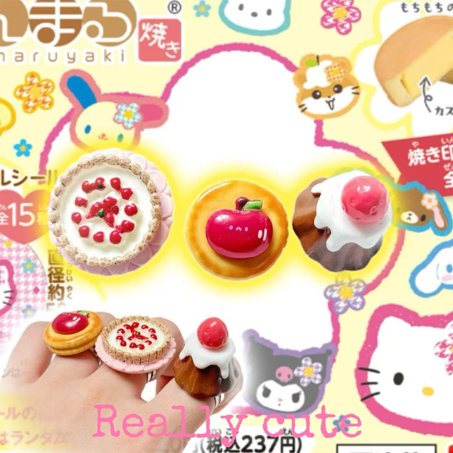 Kawaii Dessert Adjustable Ring Y2K Decora by Land Decora
