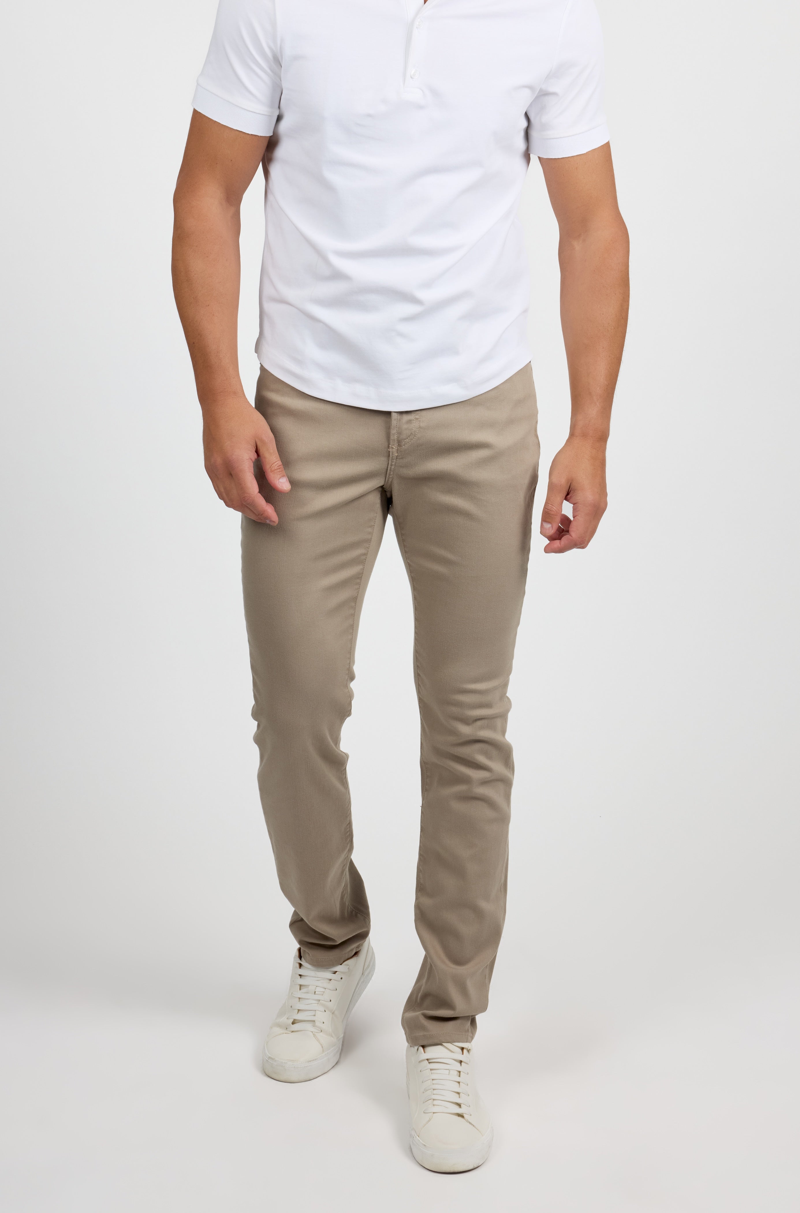 Brando Parisian Luxe Tobacco Stretch Slim Jean by MONFRERE