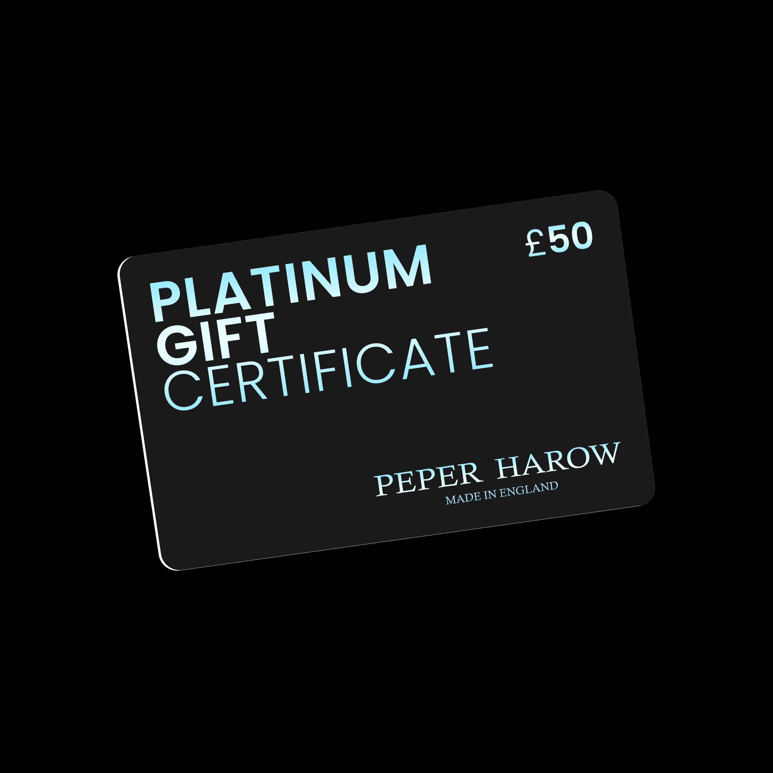 Platinum Gift Certificate by Peper Harow