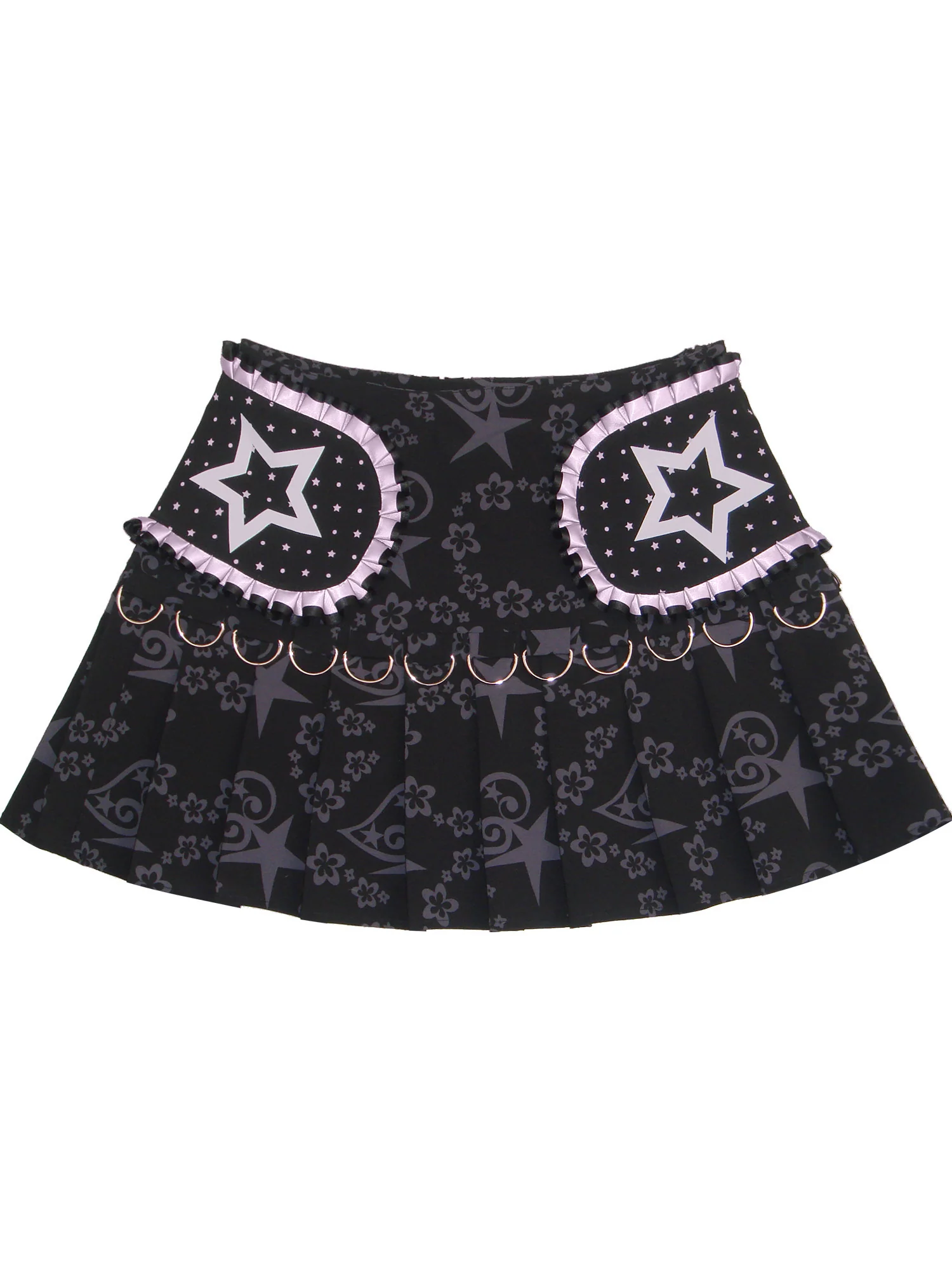 Kawaii Pleated Mini Skirt - RustSet by Land Decora