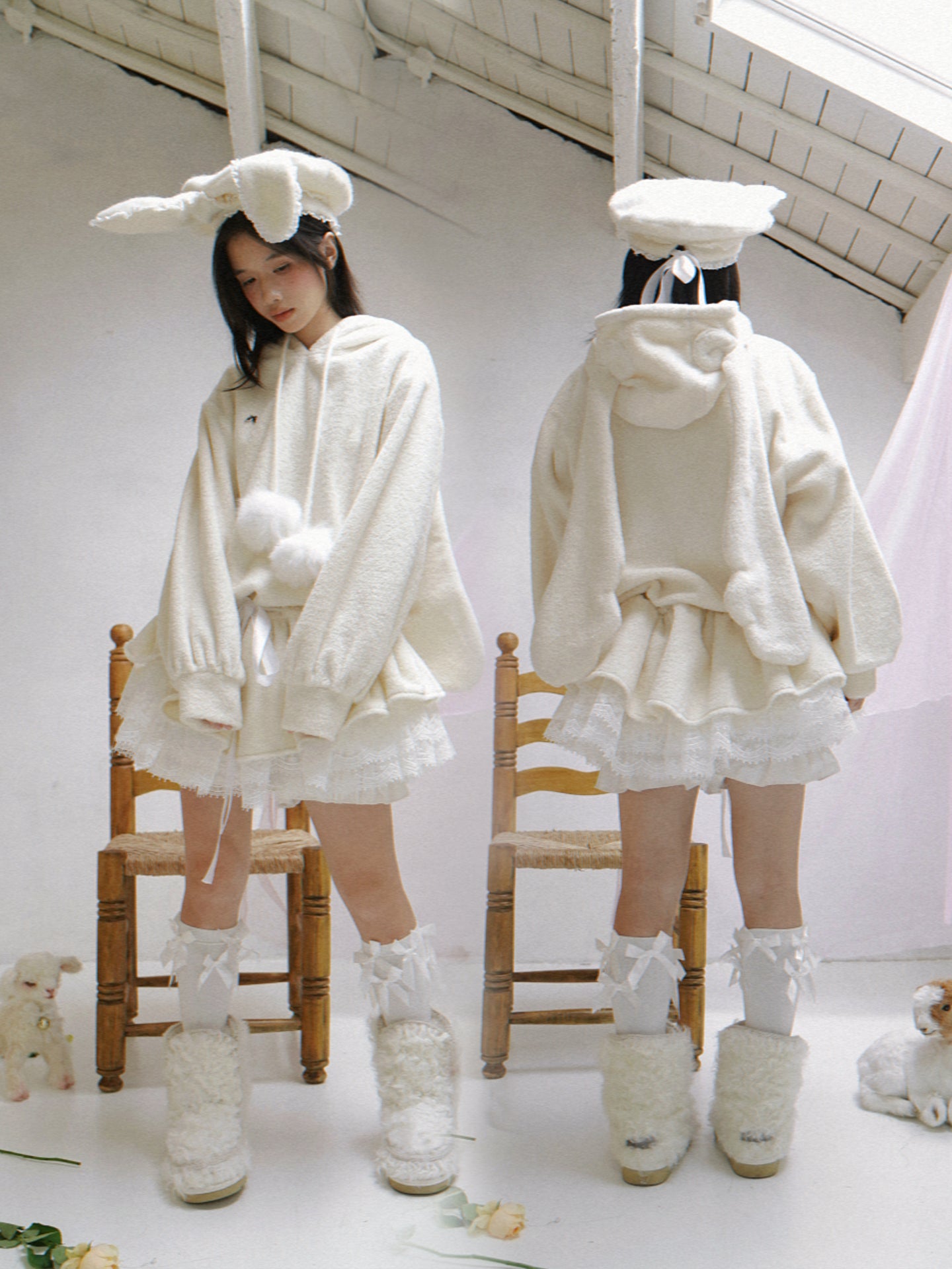 Girly Plush Angel Ear Dress - daytoday everyday institute by Land Decora