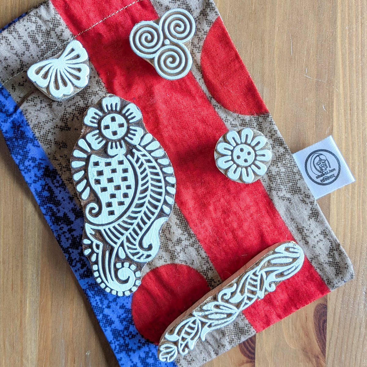Handmade Wooden Printing Blocks Set of 5: Indian Block Print Stamps in by Shakti.ism