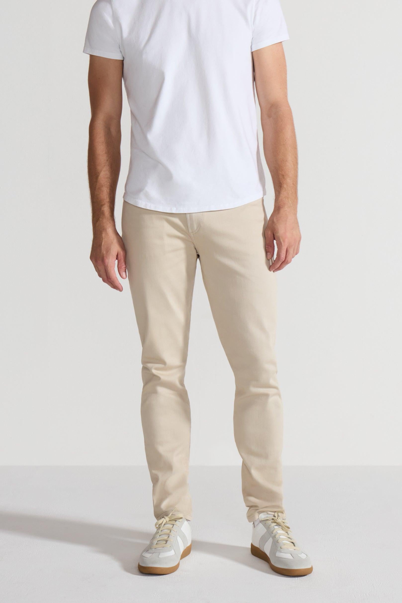 Brando Parisian Luxe Khaki Stretch Slim Jean by MONFRERE