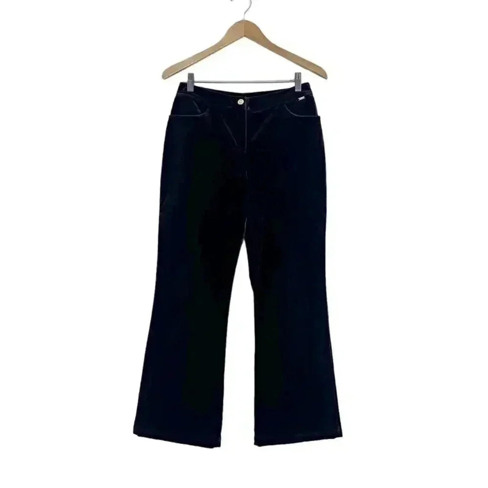 St. John Vintage Brown Velvet Flared Pants Women's Size 4 by Hot Girl Secondhand