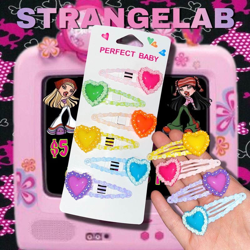 Decora Kei Candy Heart Clips - Strangelab by Land Decora