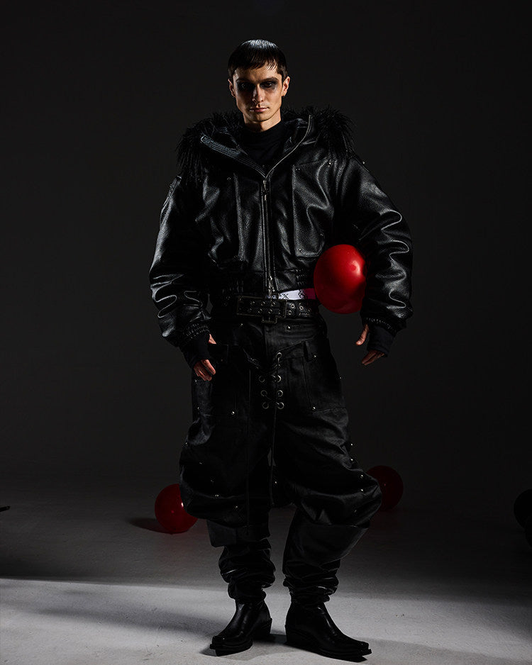 Detachable Hooded Bomber Jacket by OFFCULTURE