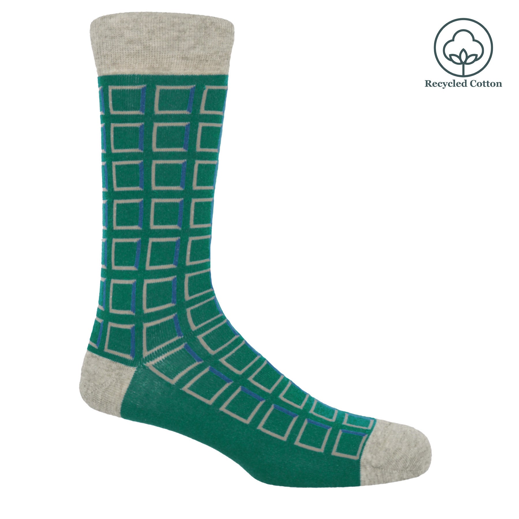Cube Men's Socks - Teal by Peper Harow
