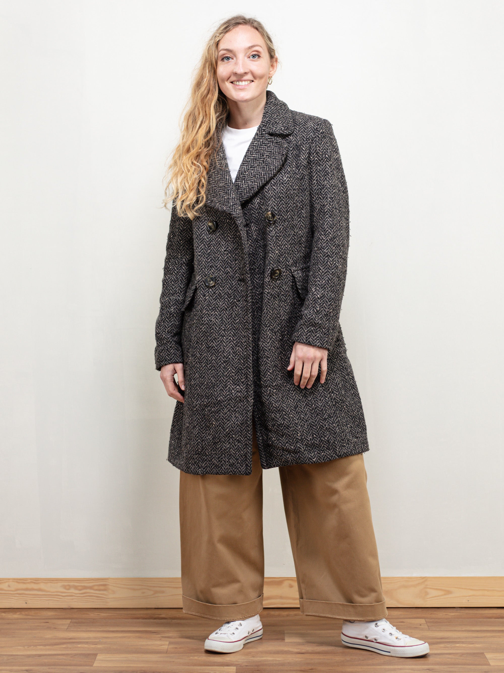 Vintage 80's Women Benetton Wool Coat by Northern Grip