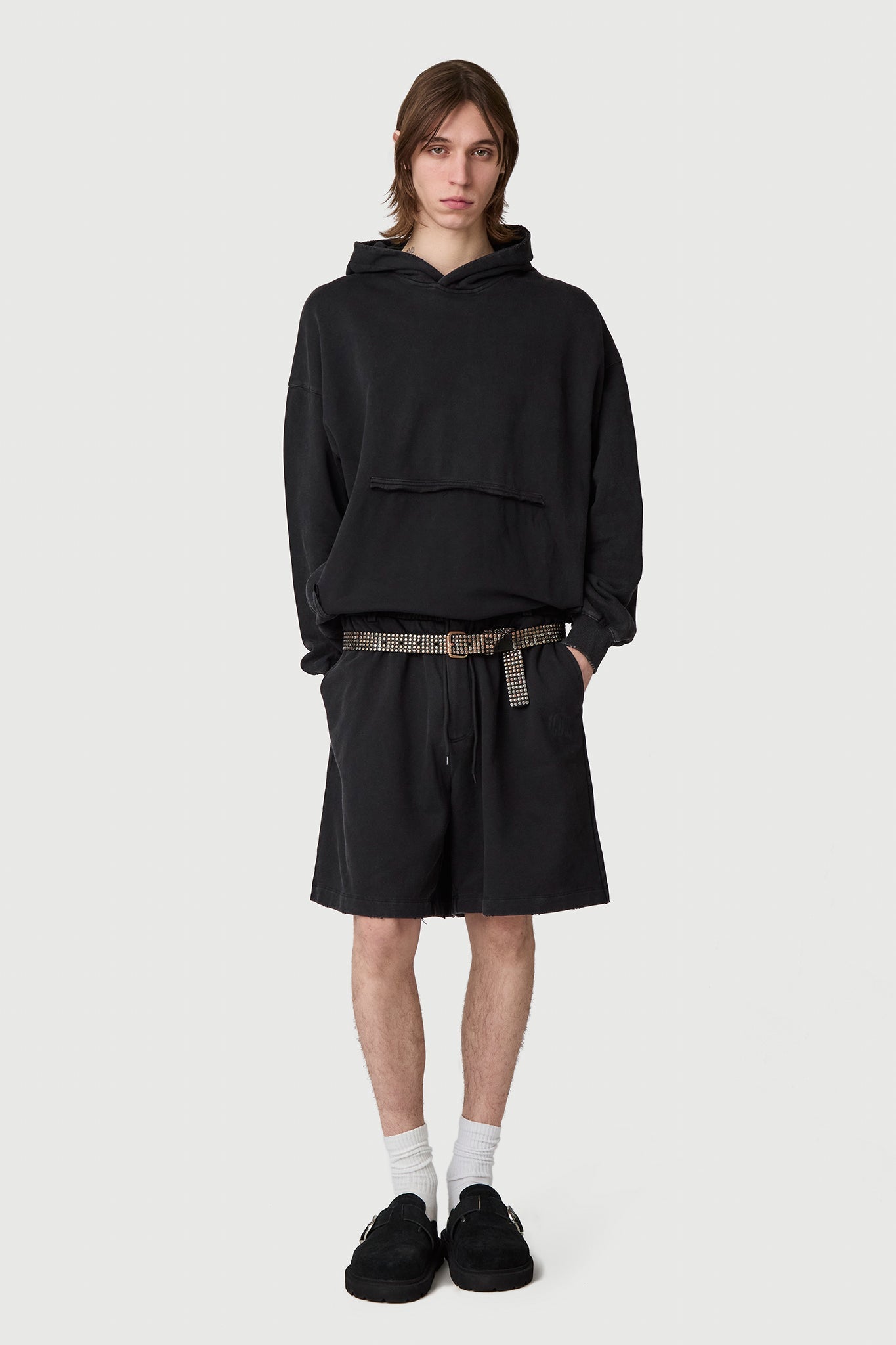 CAPTAIN HOODIE WASHED BLACK by Acupuncture1993