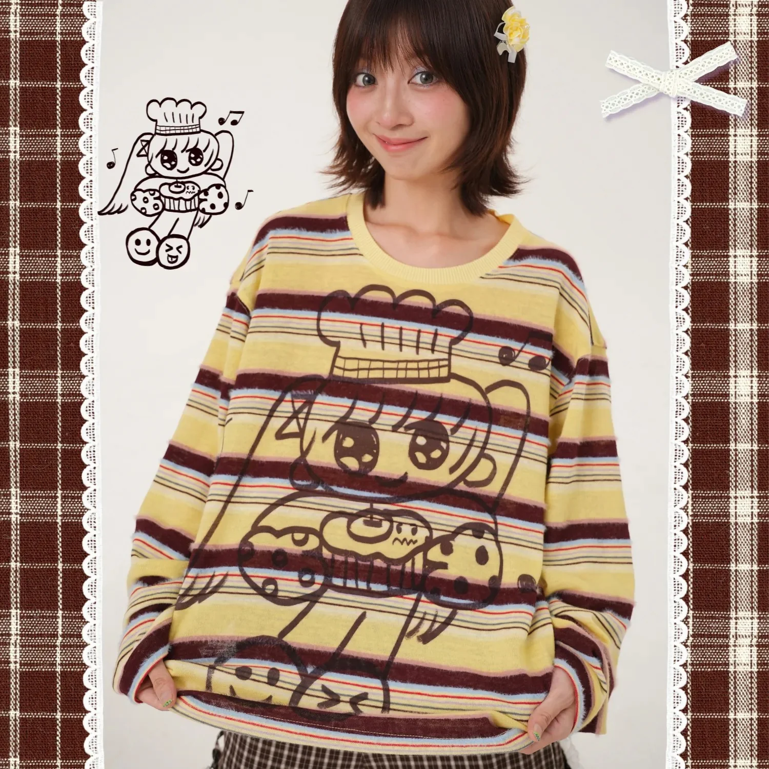 Yellow Striped Knit Top - RabbitRain by Land Decora