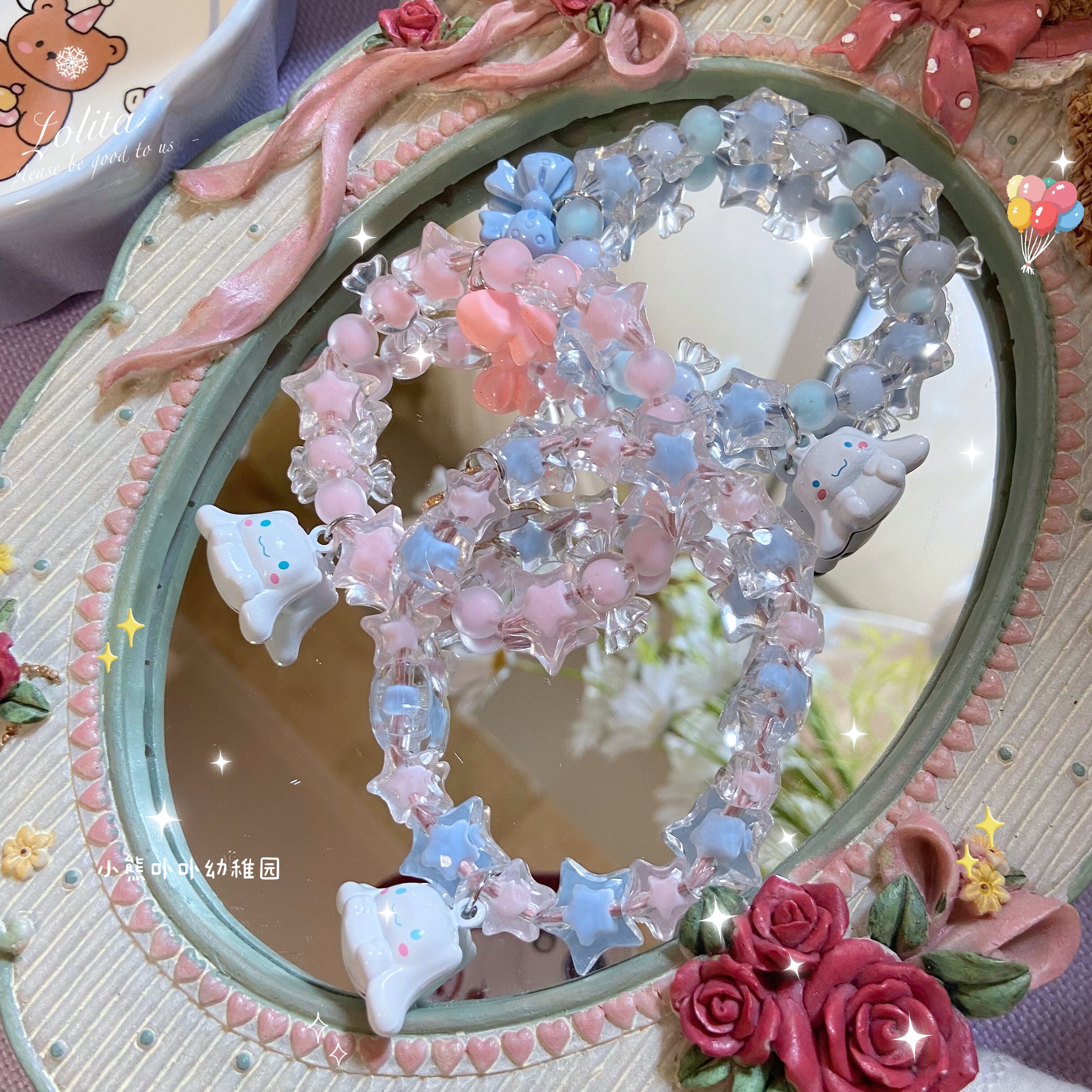 Bear Doll Handmade Decora Bracelet | Kawaii Dopamine Beaded Jewelry by Land Decora