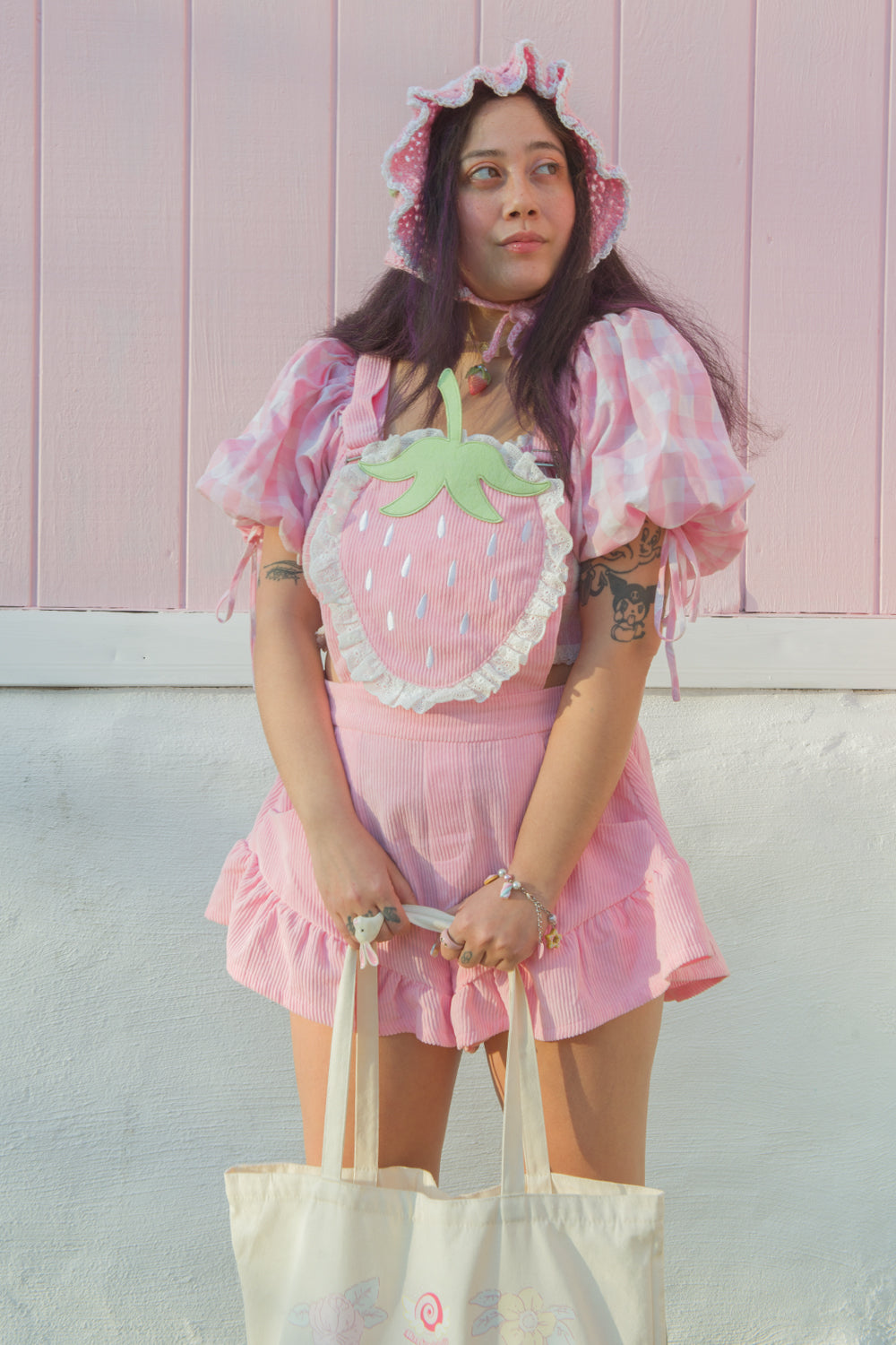 Pink Strawberry Romper by Miss Candyholic