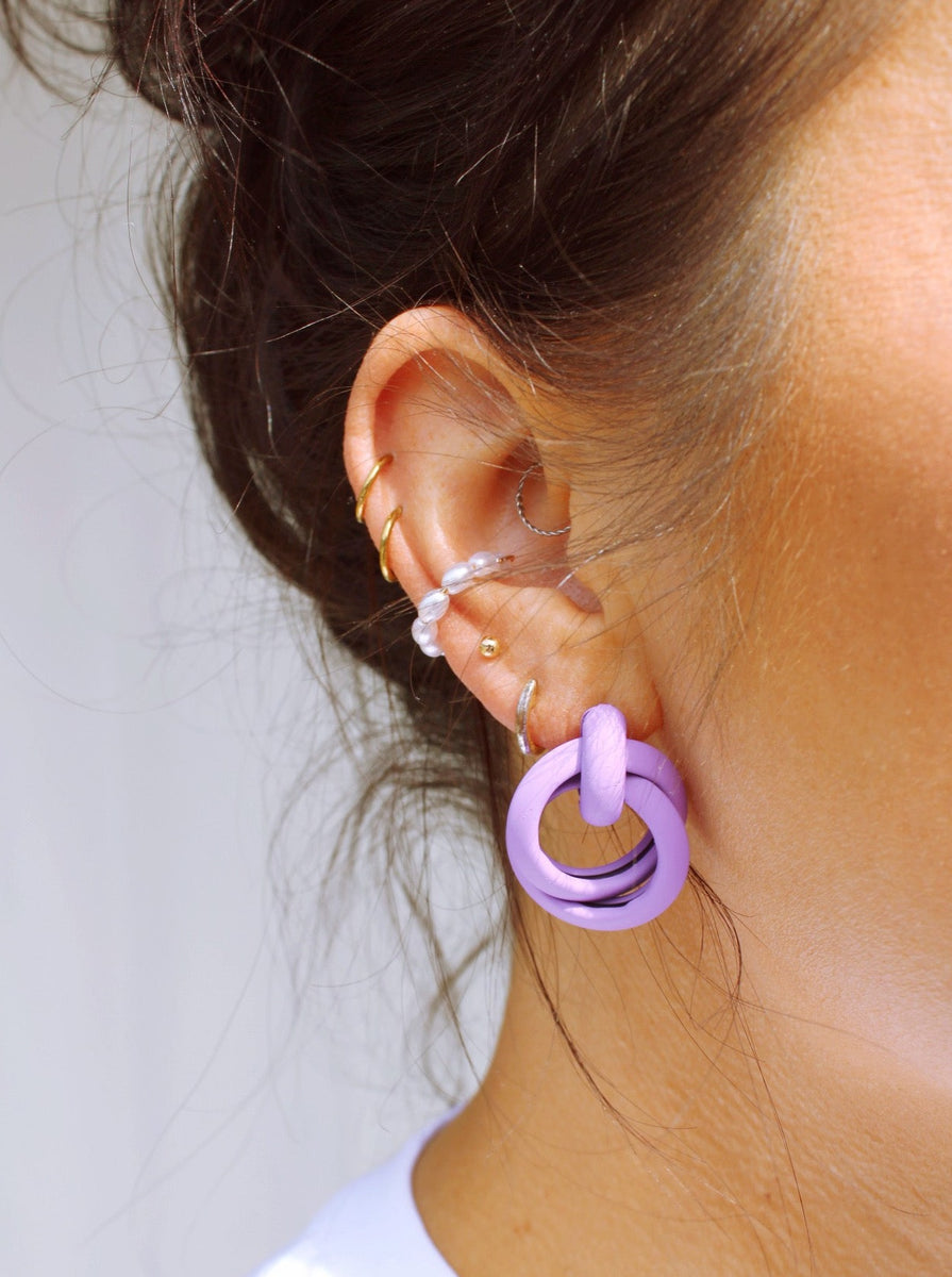 LAVENDER TWIST EARRINGS - FINAL SALE by RAËLIV