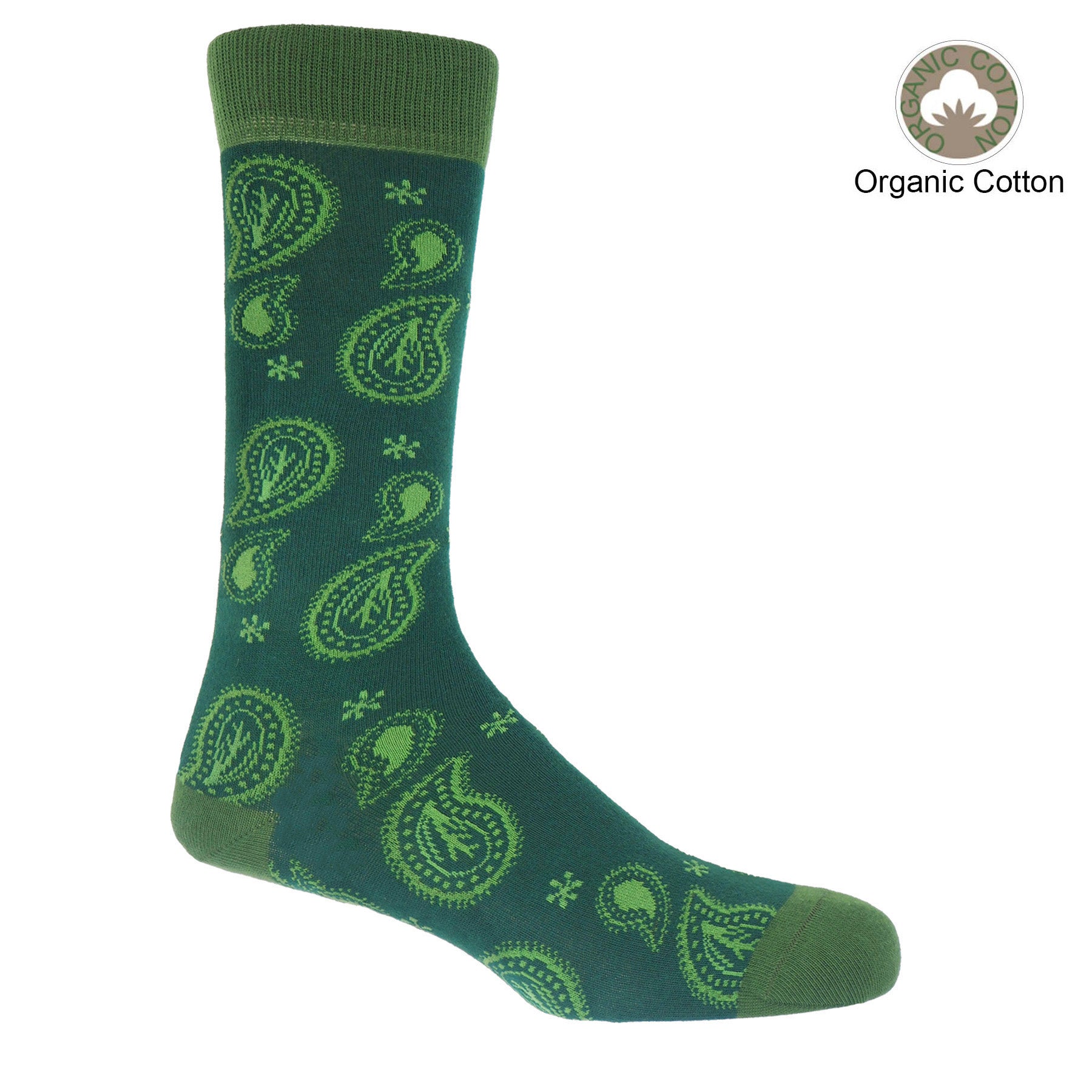 Paisley Men's Socks - Green by Peper Harow