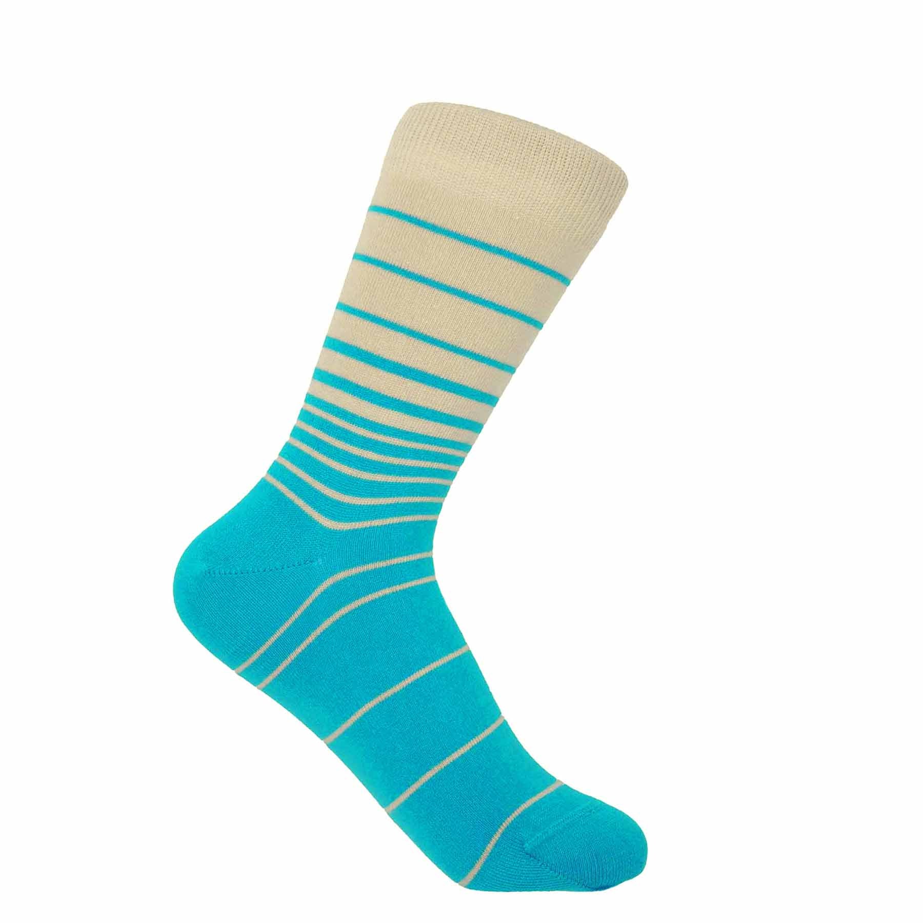 Retro Stripe Women's Socks - Blue by Peper Harow