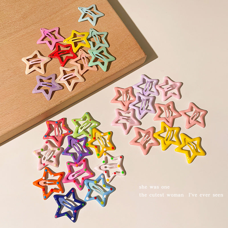 Decora Hair Clips Colorful Star Accessories | Bang Hair Clips | Harajuku Fashion by Land Decora