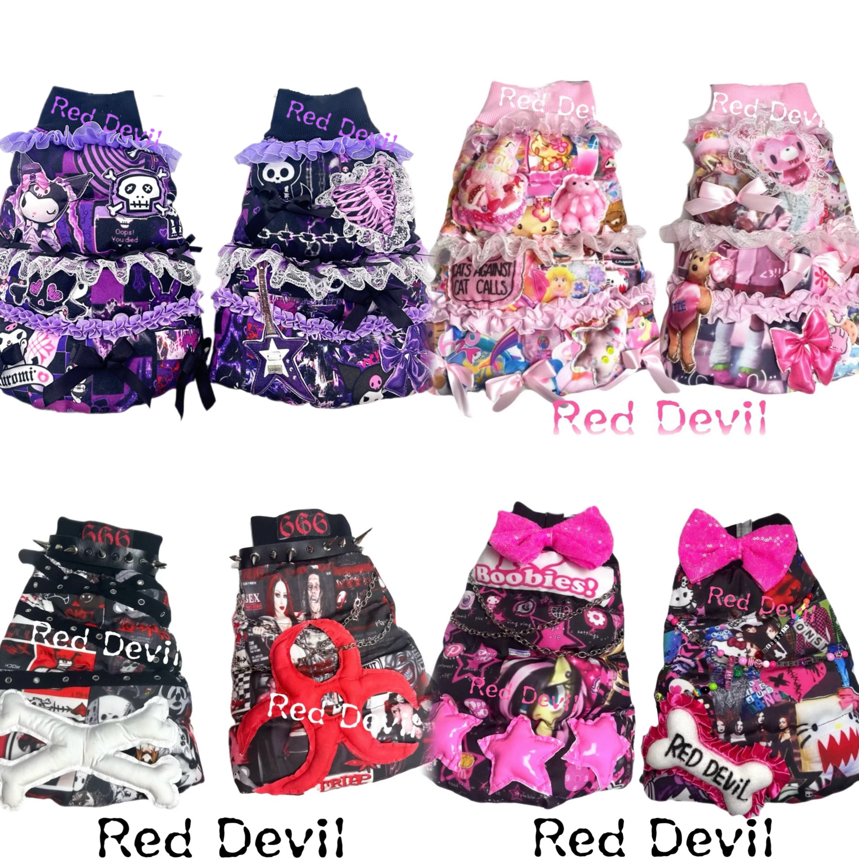 RedDevil Visual Kei Leg Covers | Harajuku Y2K Decora Leg Warmers by Land Decora