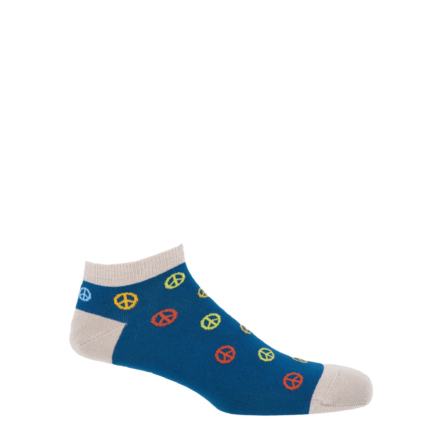 Peace Men's Trainer Socks - Blue by Peper Harow
