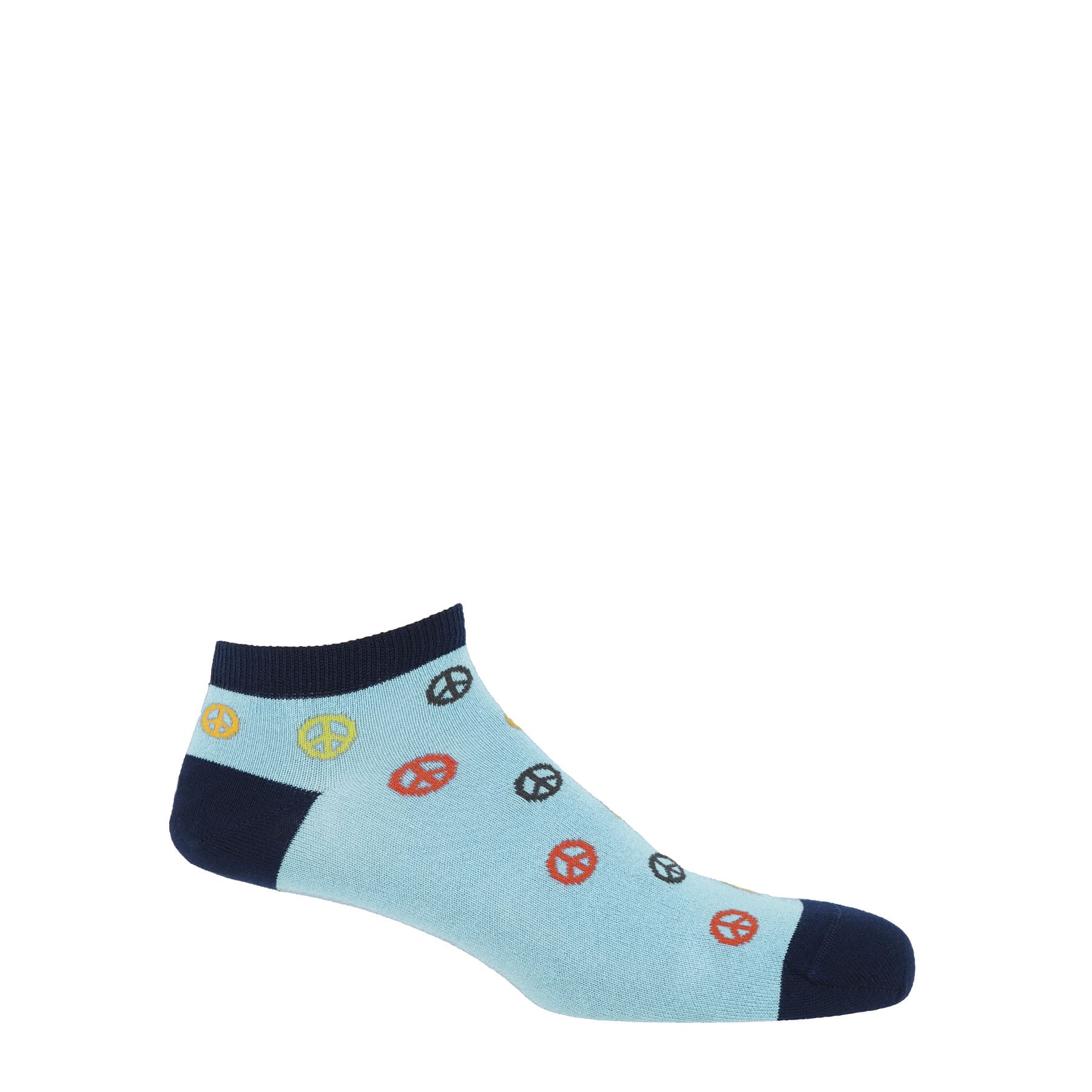 Peace Men's Trainer Socks - Light Blue by Peper Harow