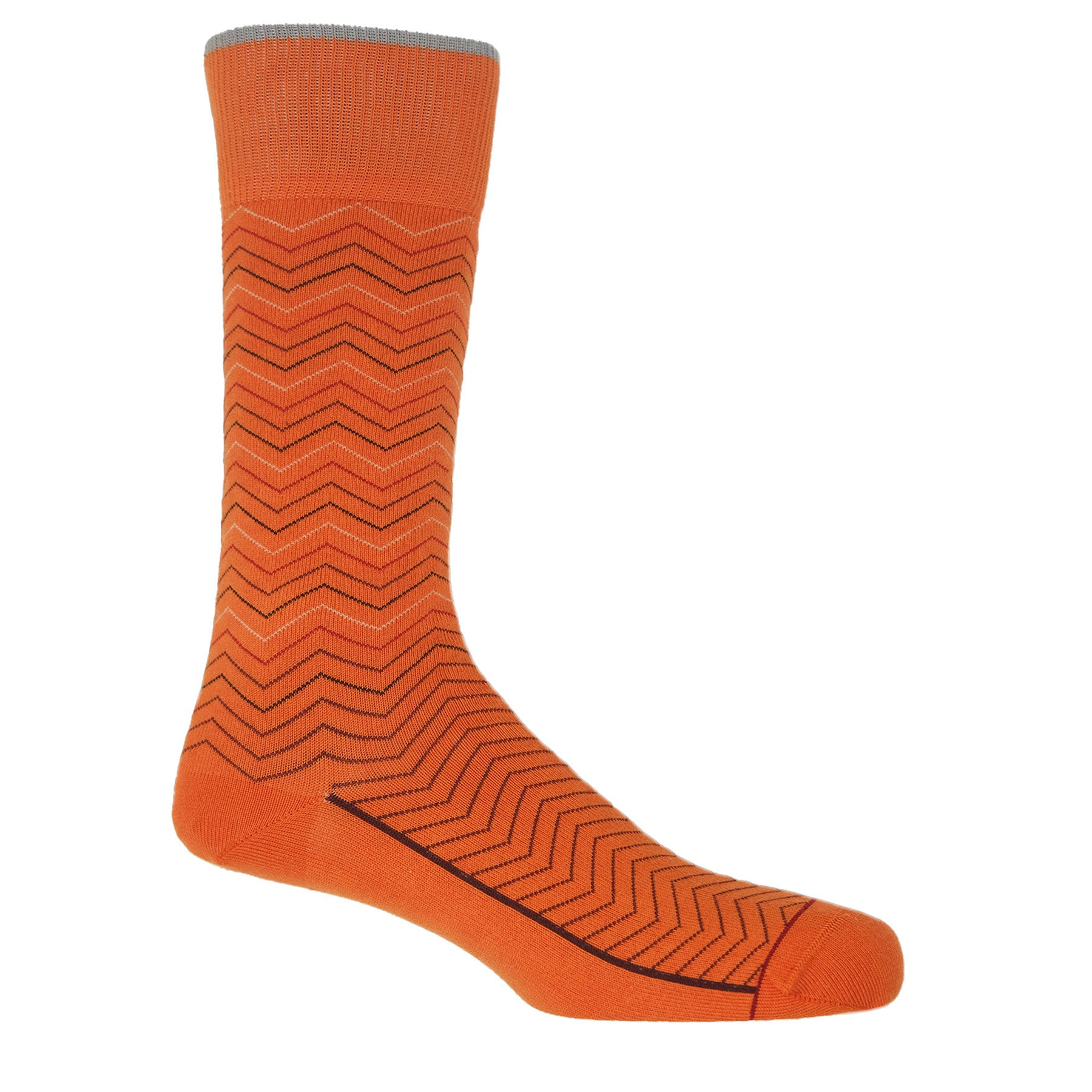 Oblique Men's Socks - Orange by Peper Harow