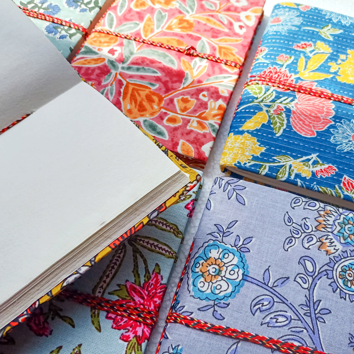 Eco Friendly Cotton Fabric Pocket Journals (4 x 6 in), Fair Trade Stat by Shakti.ism