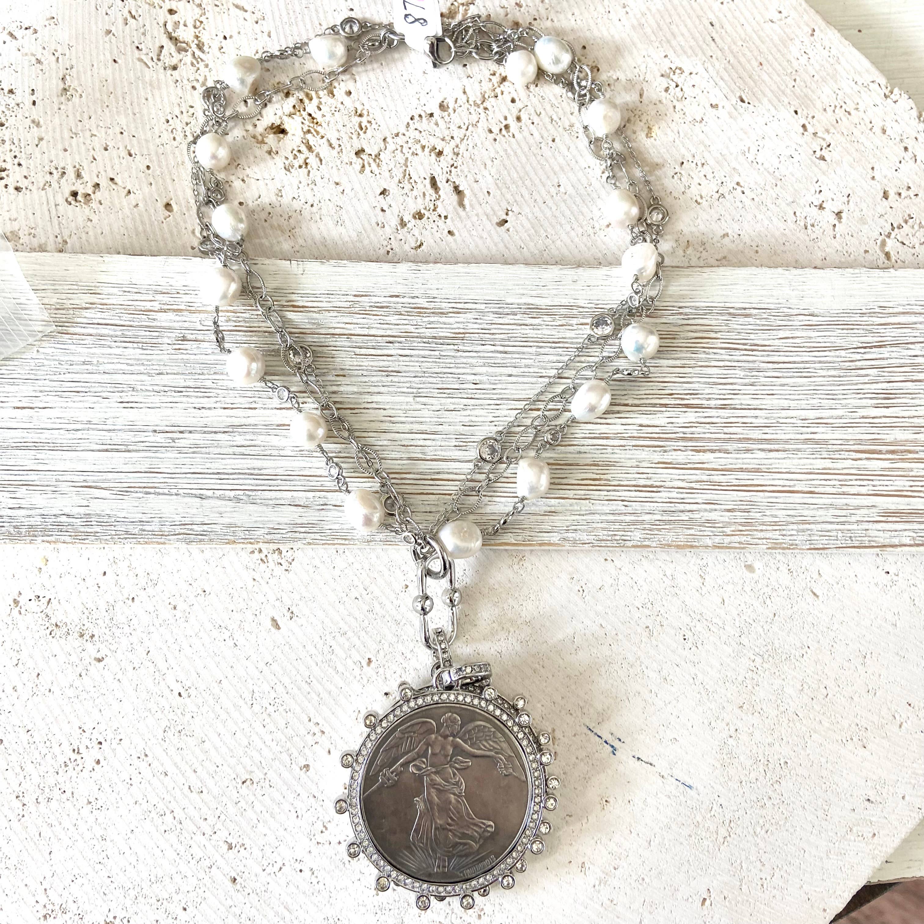 Angel Coin Medallion Necklace by Sierra Deene