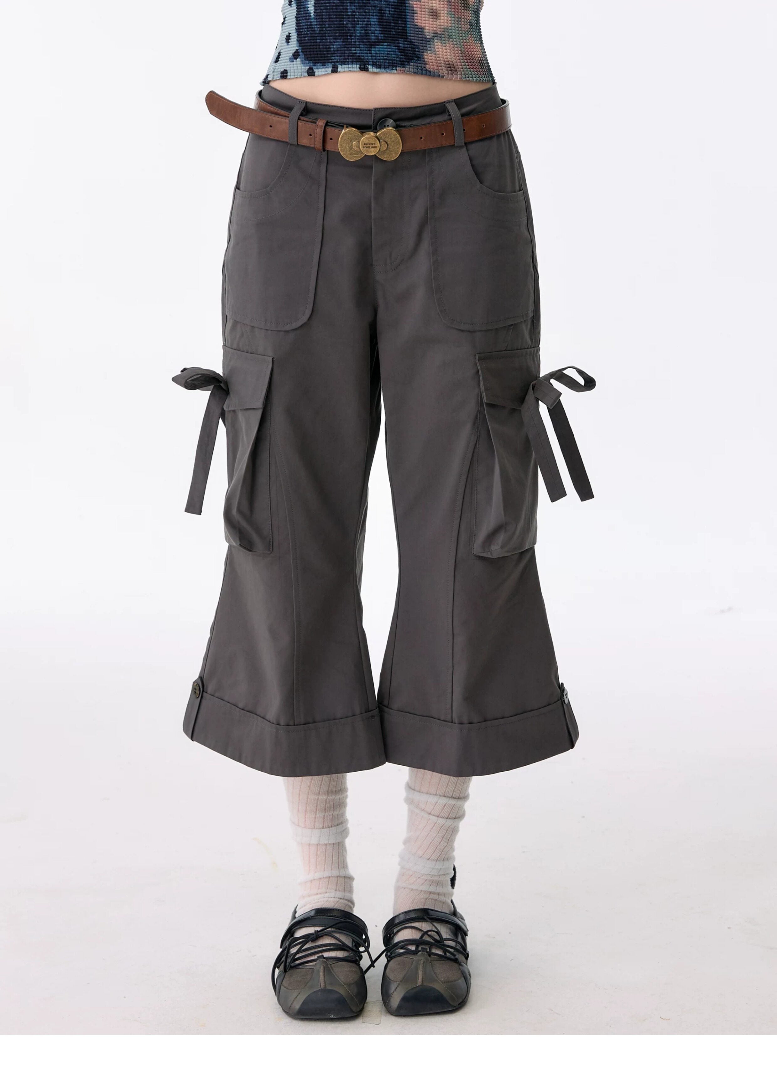 Y2K Cargo Cropped Pants - ziziFei by Land Decora
