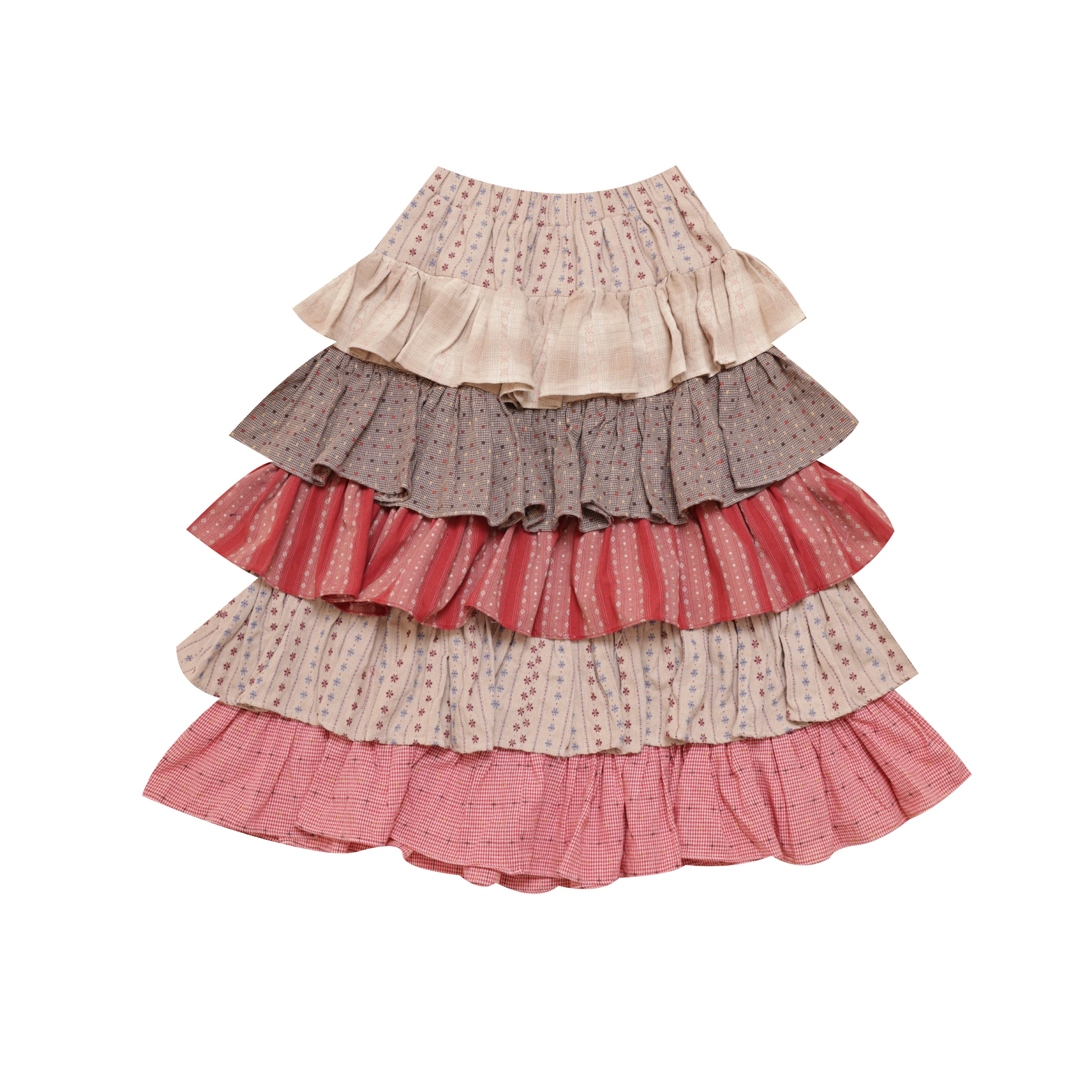 KidCore Vintage Tiered Skirt | SemenCoicis Nostalgic Fashion for Kids by Land Decora