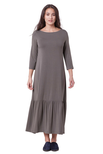 Modal Ruffle Maxi Dress by A to Z Tees