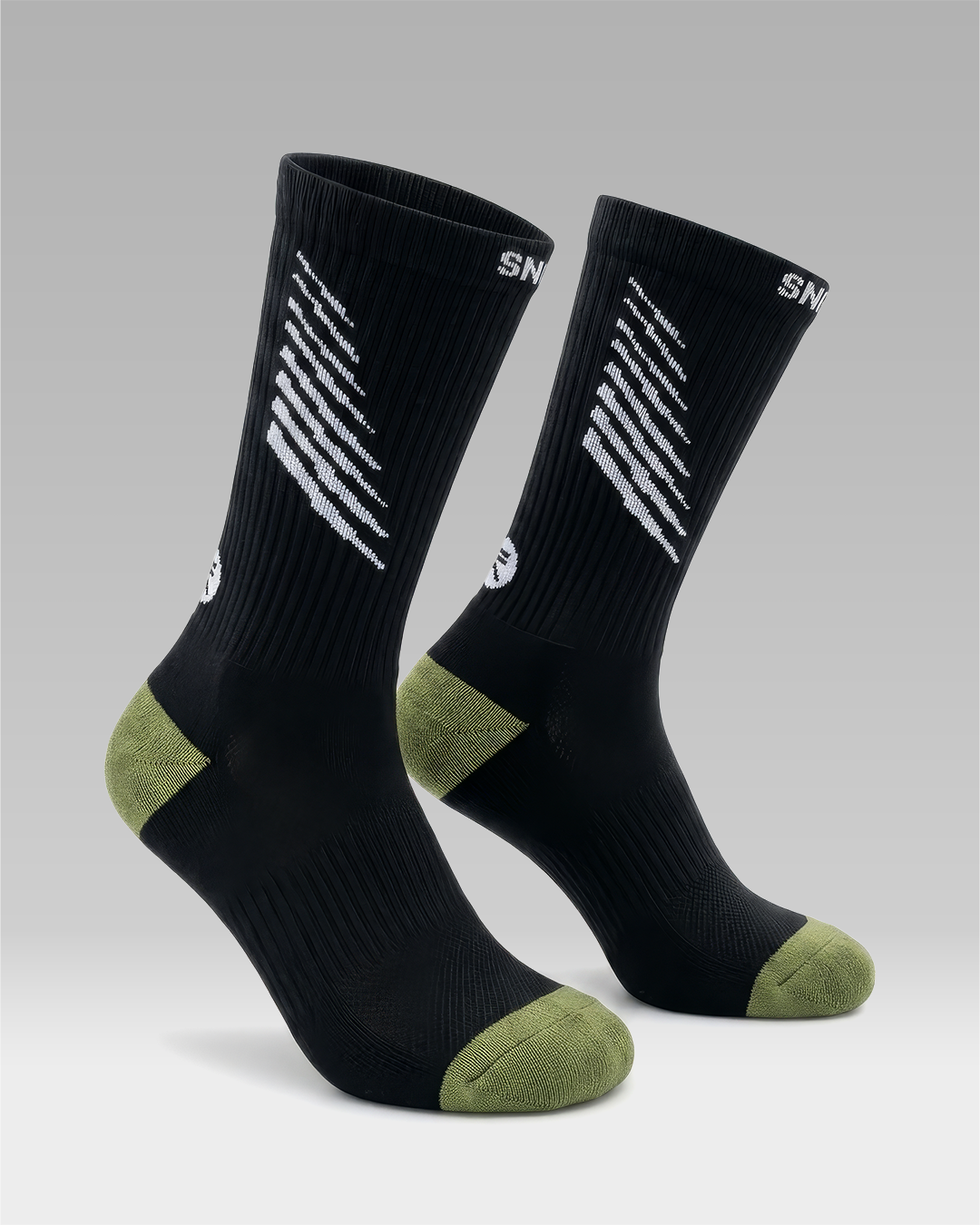 "Just Socks" Black/White/Olive - SNK ATK® Design Lab by SNK ATK Design Lab