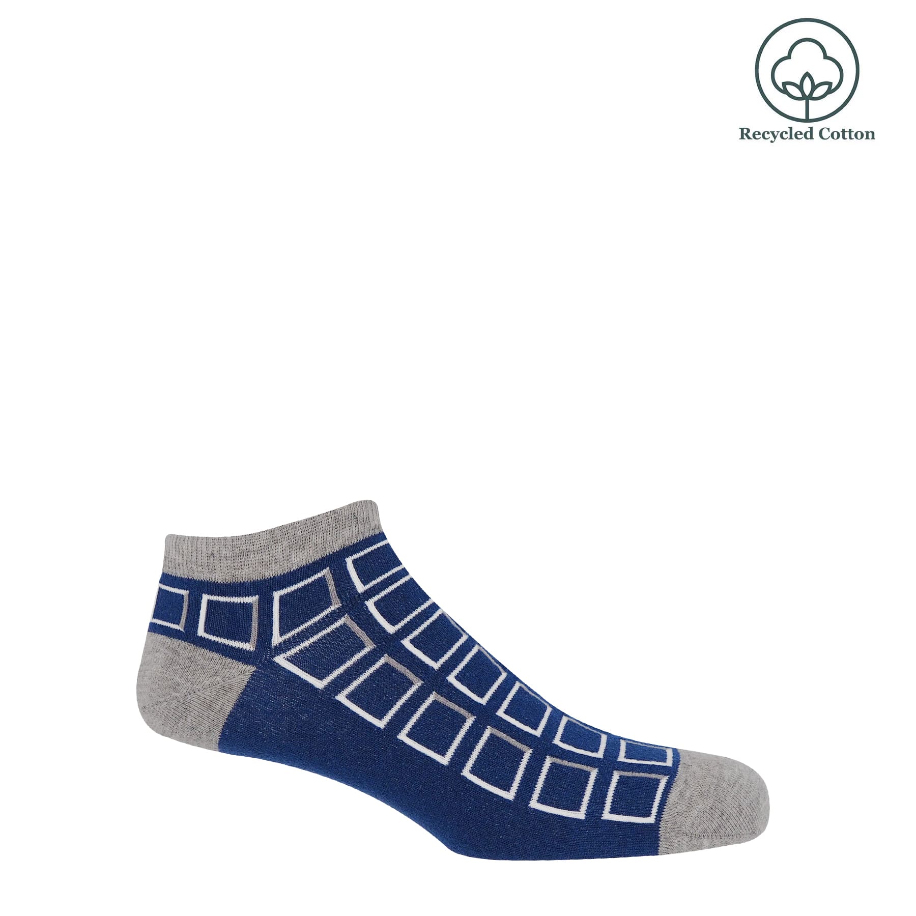 Cube Men's Trainer Socks - Blue by Peper Harow