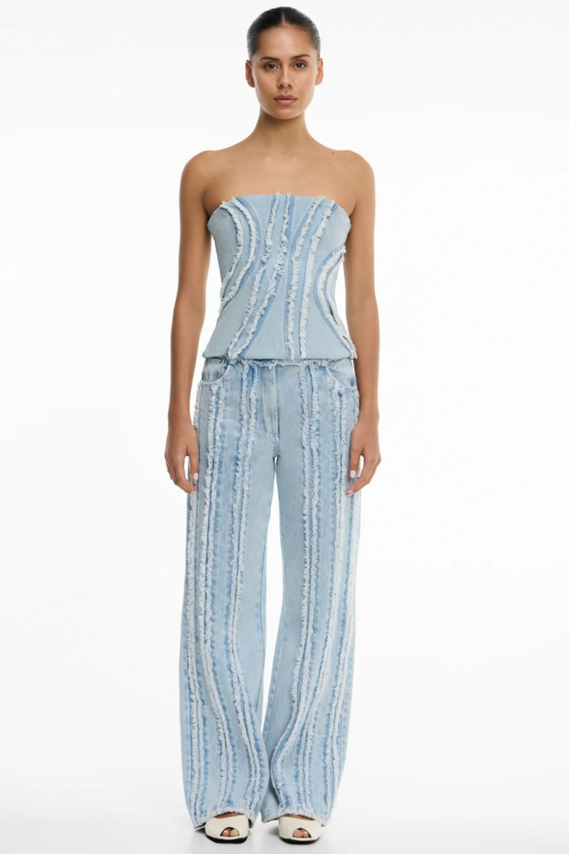 Significant Other Xiorra Pants in Blue Wash by Sierra Deene