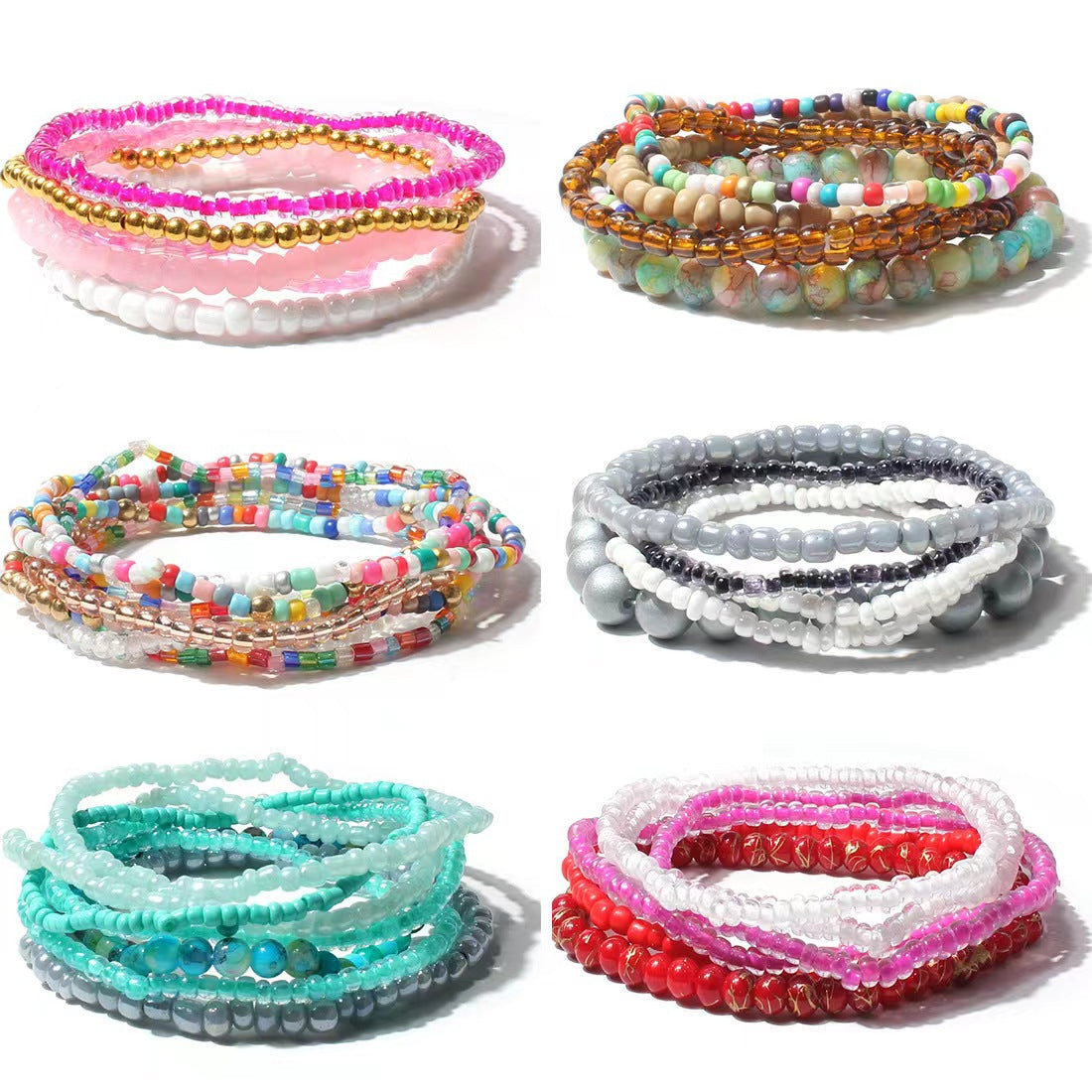 Decora Kei Bracelet – Dopamine Gradient Beaded – FanTu by Land Decora