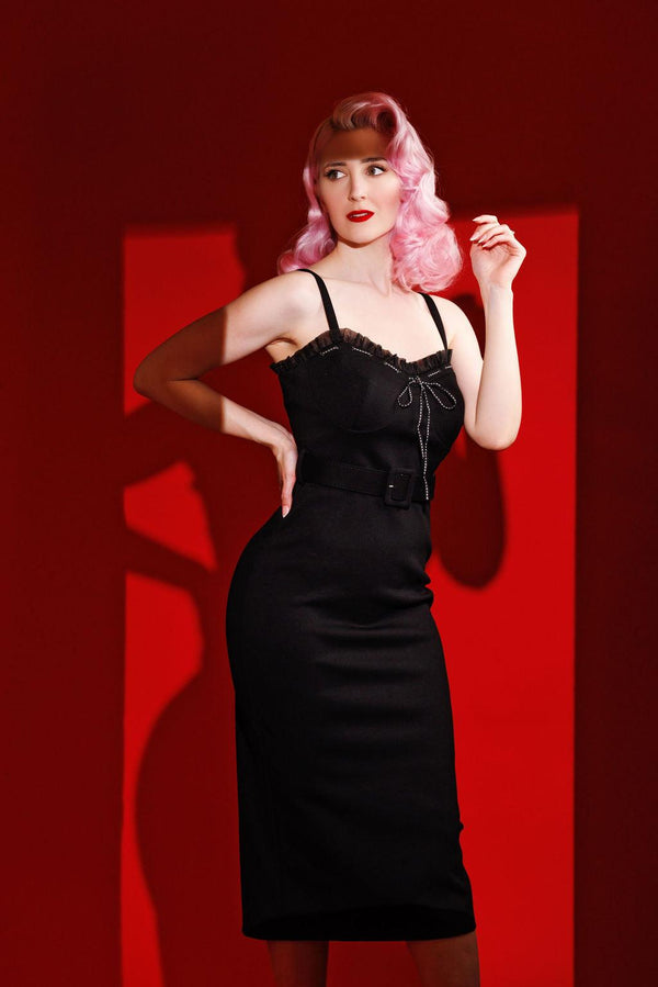 Love Bites Pencil Dress - Black by KATAKOMB