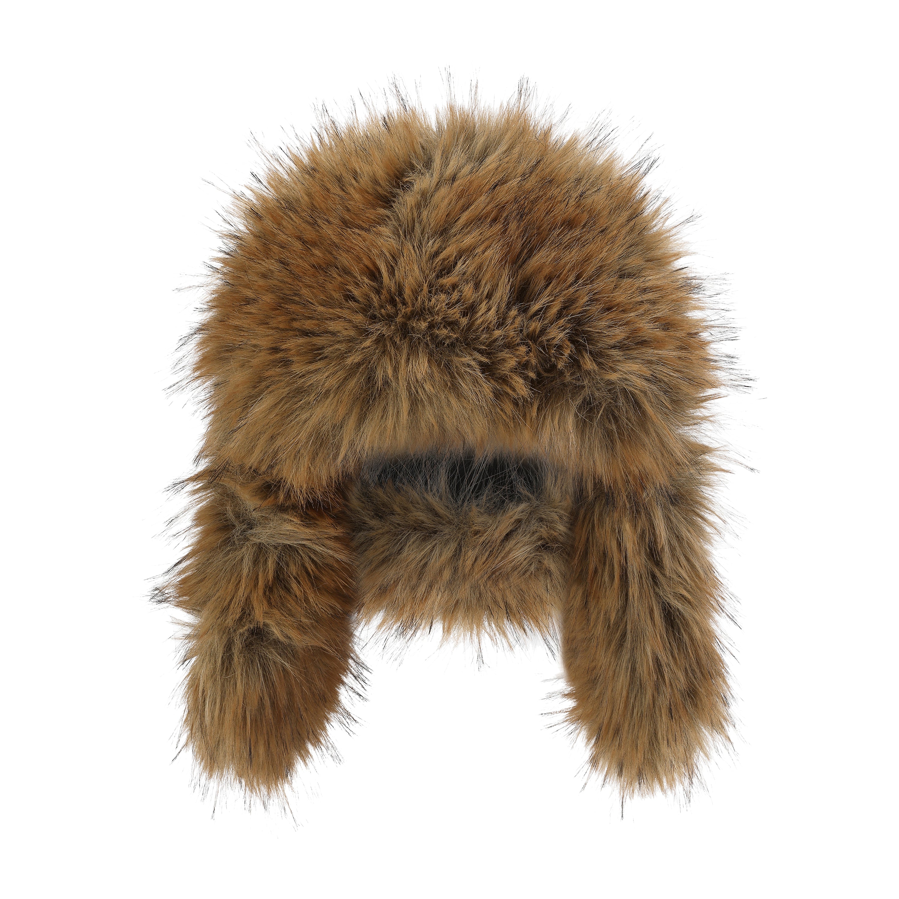 Lei Reversible Fur Trapper Hat Black/Brown by DAWANG