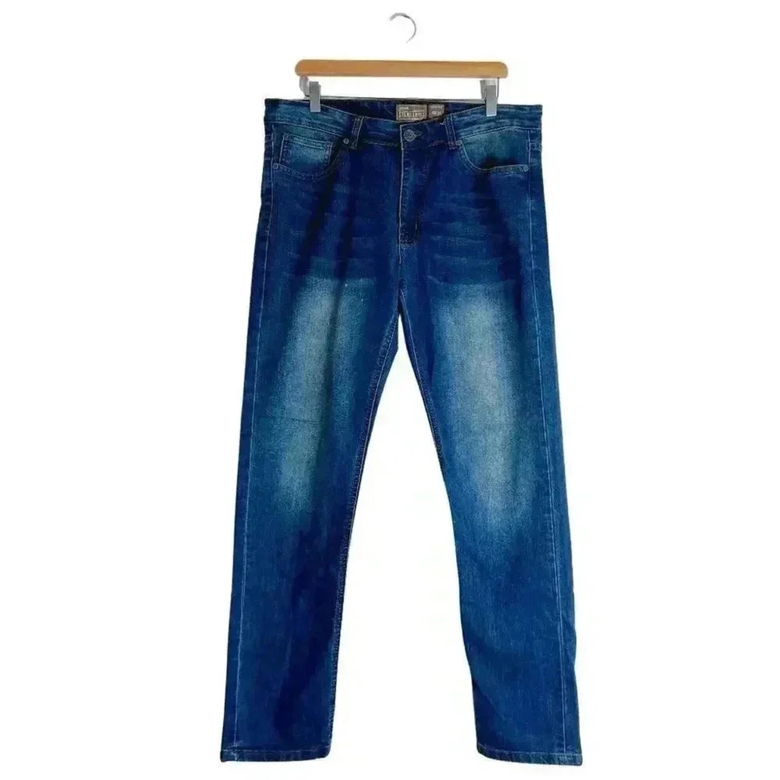 Stitches & Rivets Men's Slim Fit Jeans Dark Wash Mid Rise Size 34 x 32 by Hot Girl Secondhand