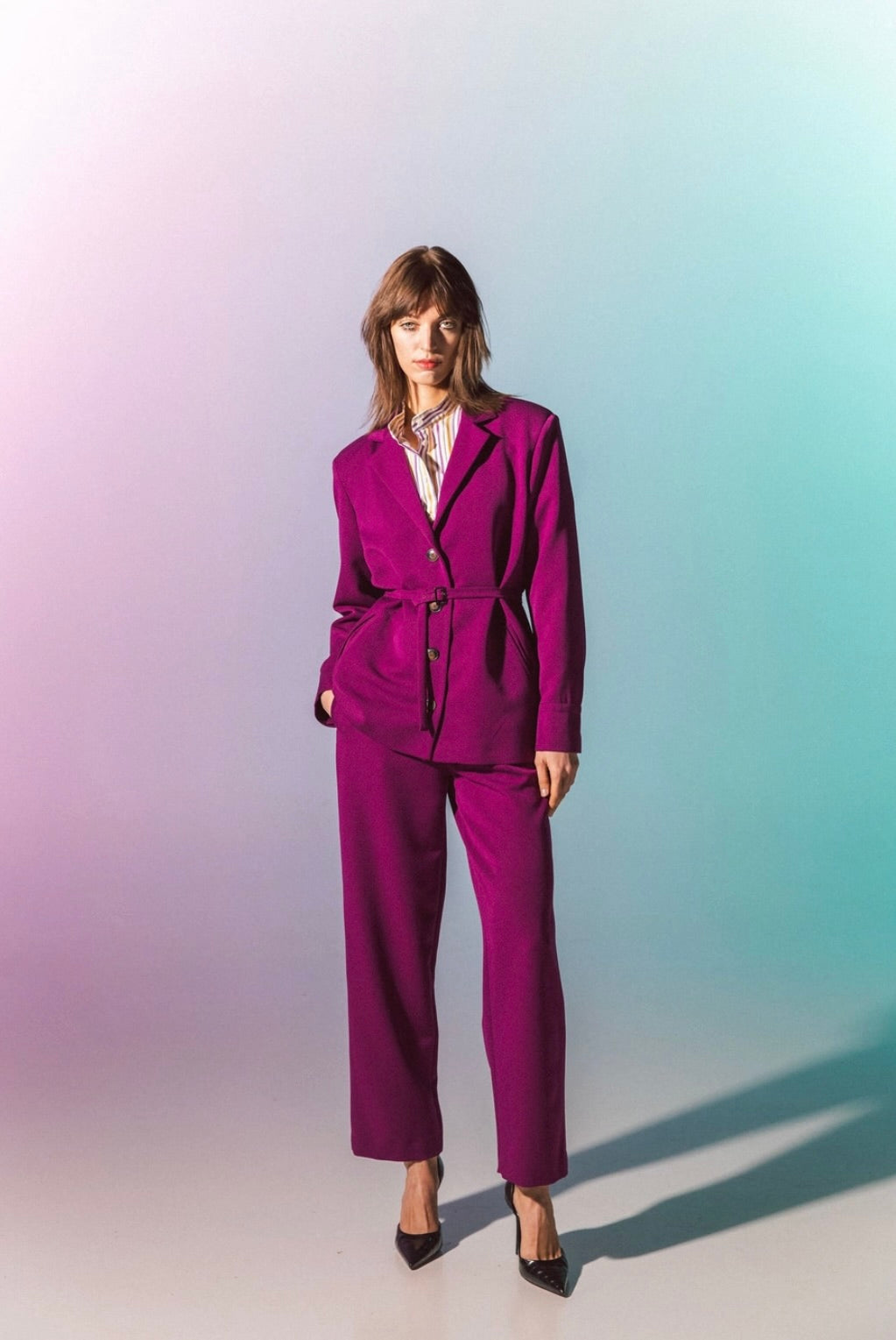 Simona Bonacci Belted Shacket by Sierra Deene