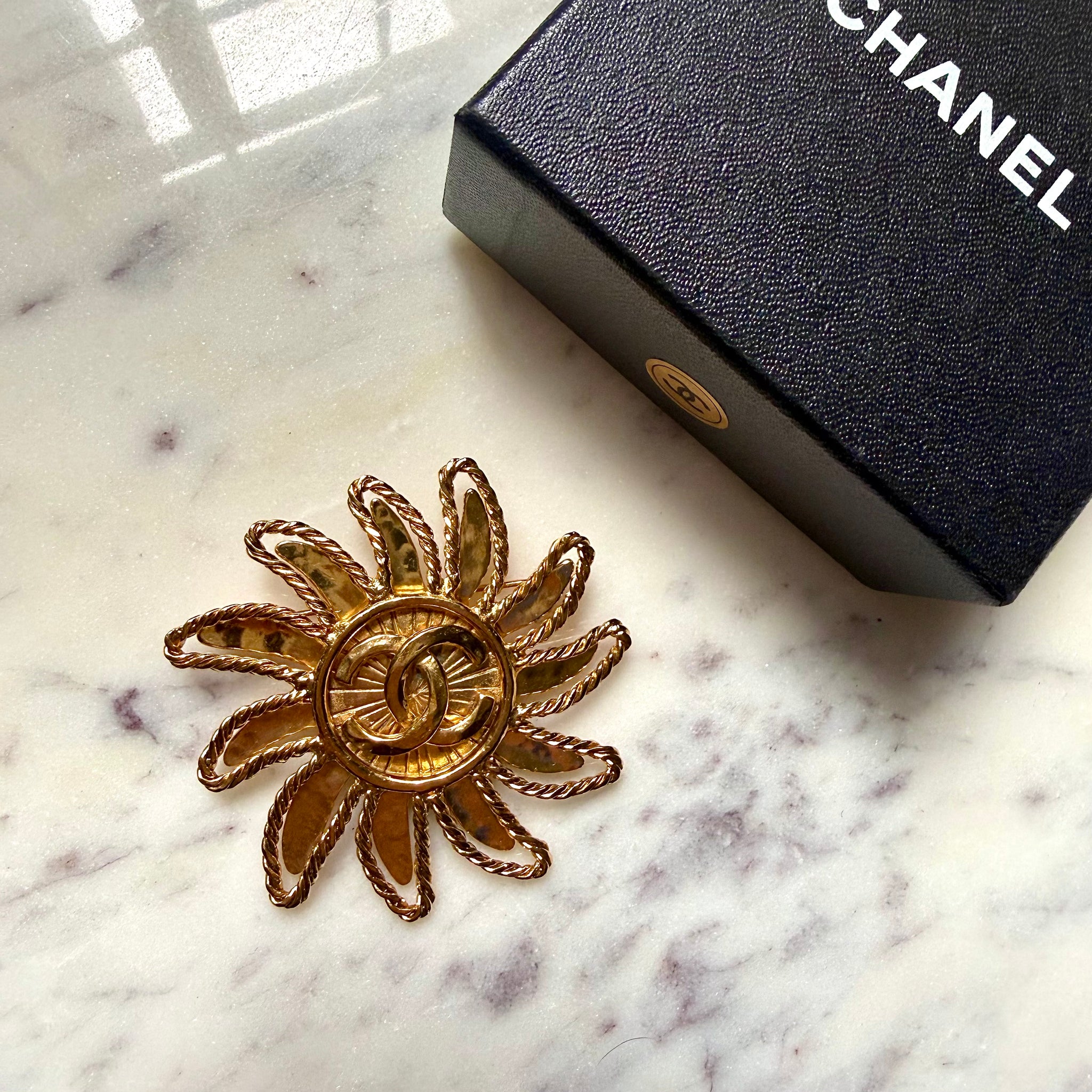 Chanel Vintage Sun Brooch by The Vintage New Yorker