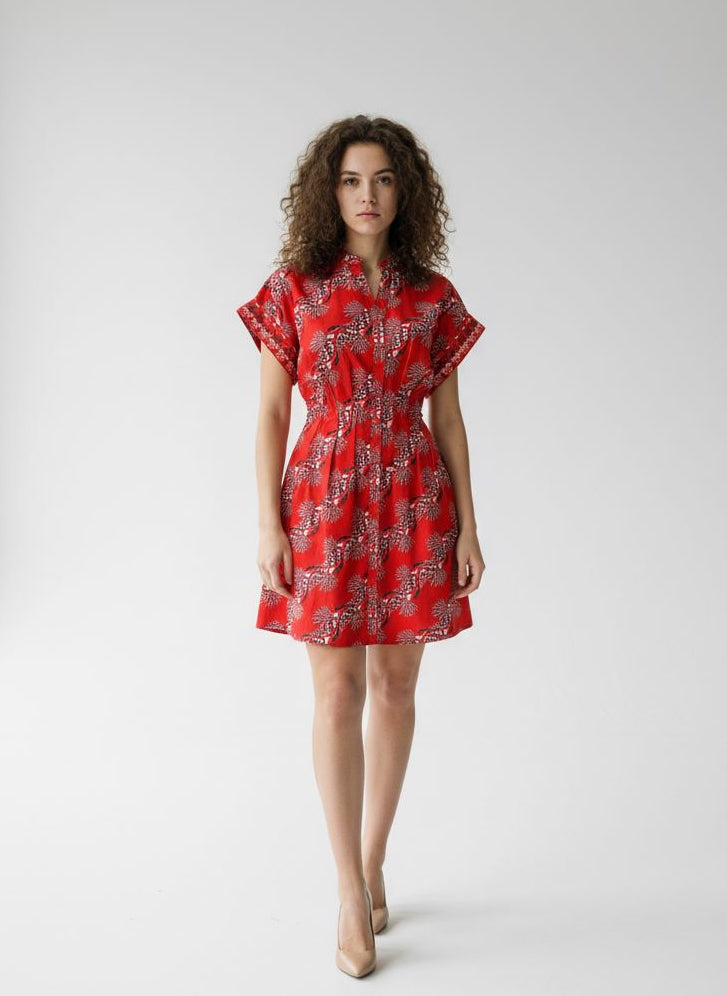 CRIMSON ASCENT YANA DRESS by Maude Vivante