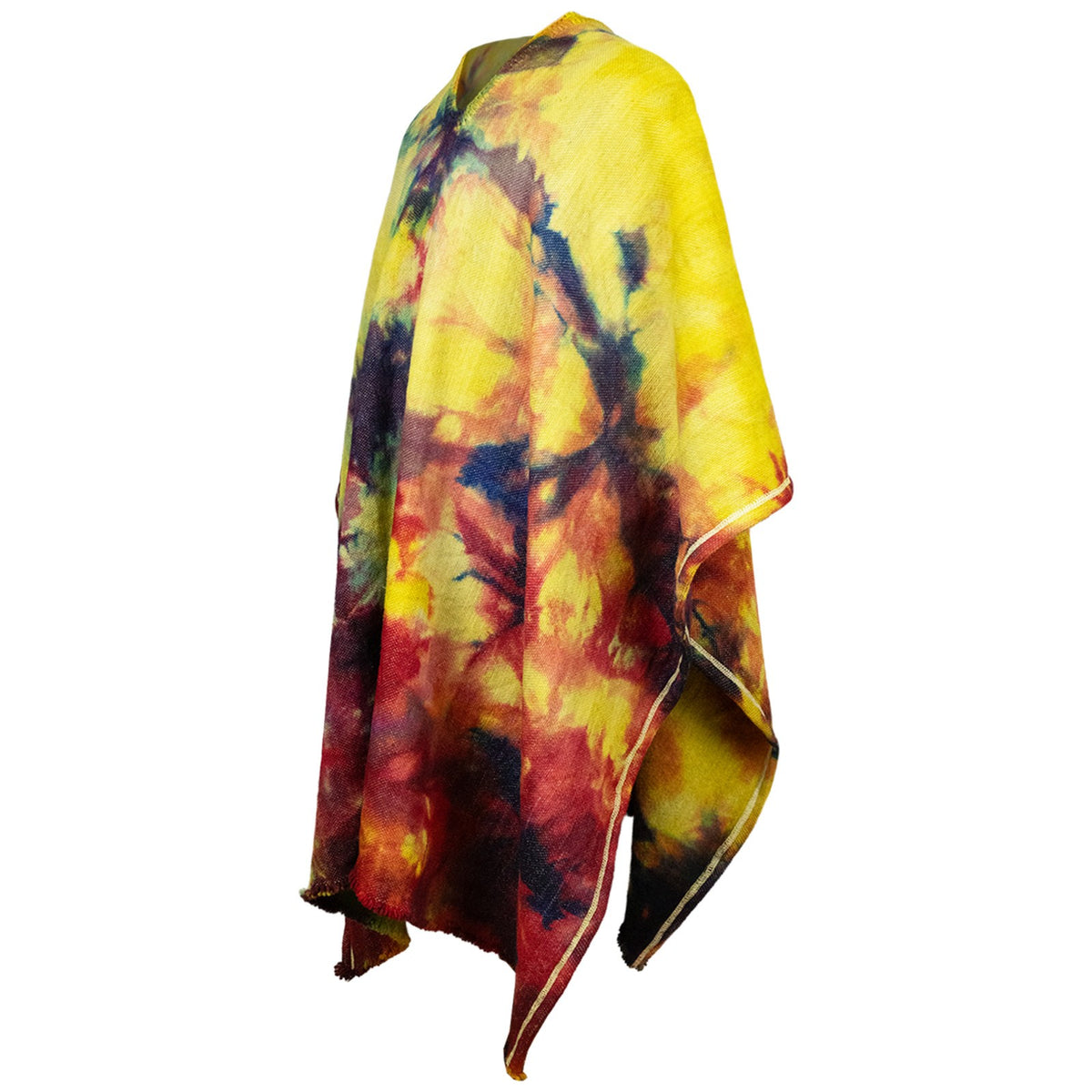 Yasuni Poncho – 100% Llama Wool, Handwoven in Ecuador, Abstract design by ECUALAMA