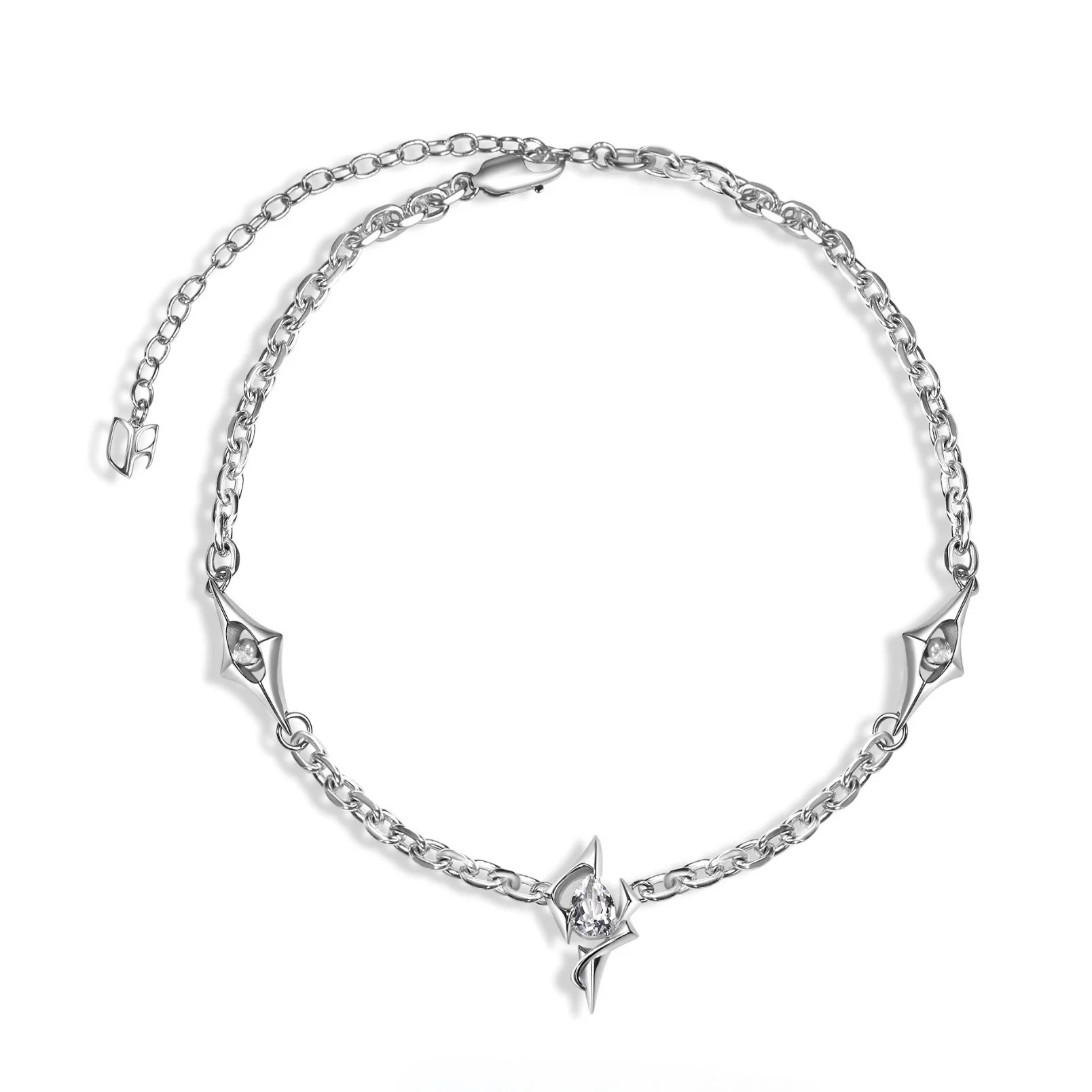 Crux Necklace | Silver & Clear Quartz by Outsider Artist