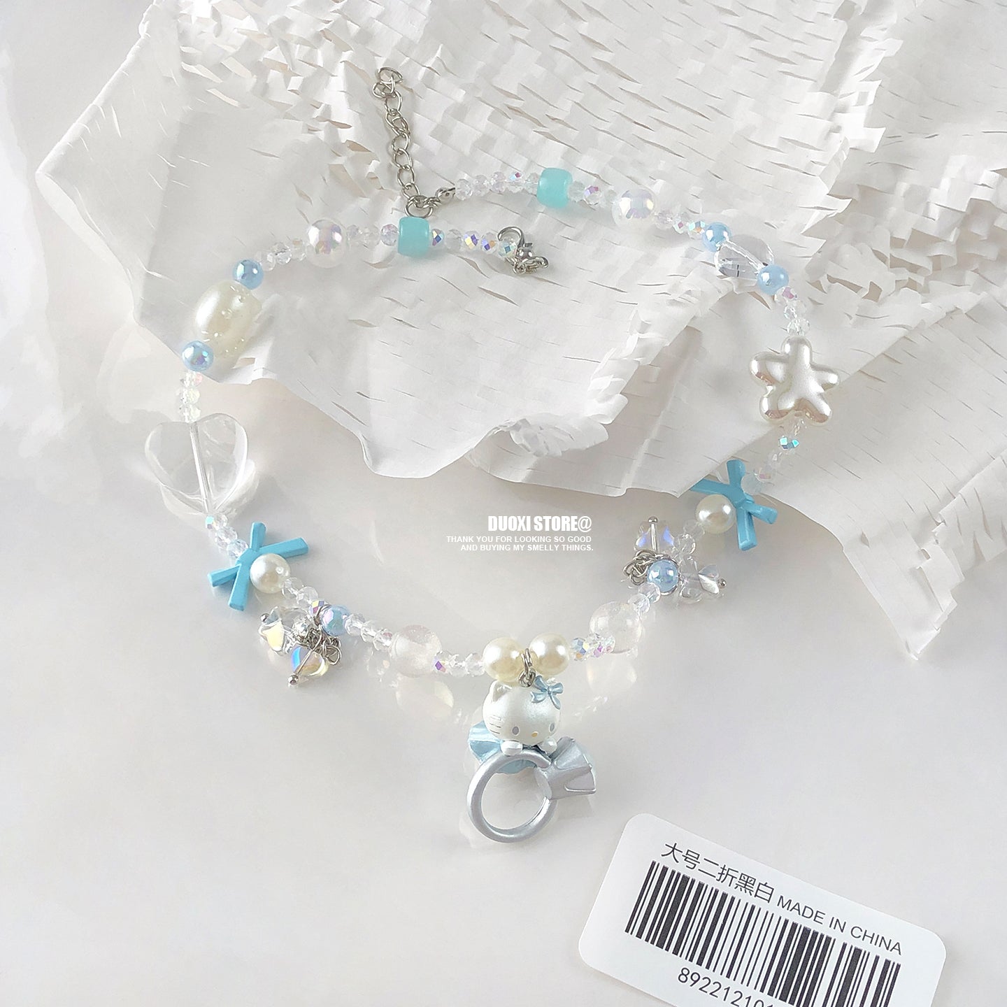 Kawaii Hello Kitty Couple Necklace Marry Me Resin Pearl - DuoXi by Land Decora