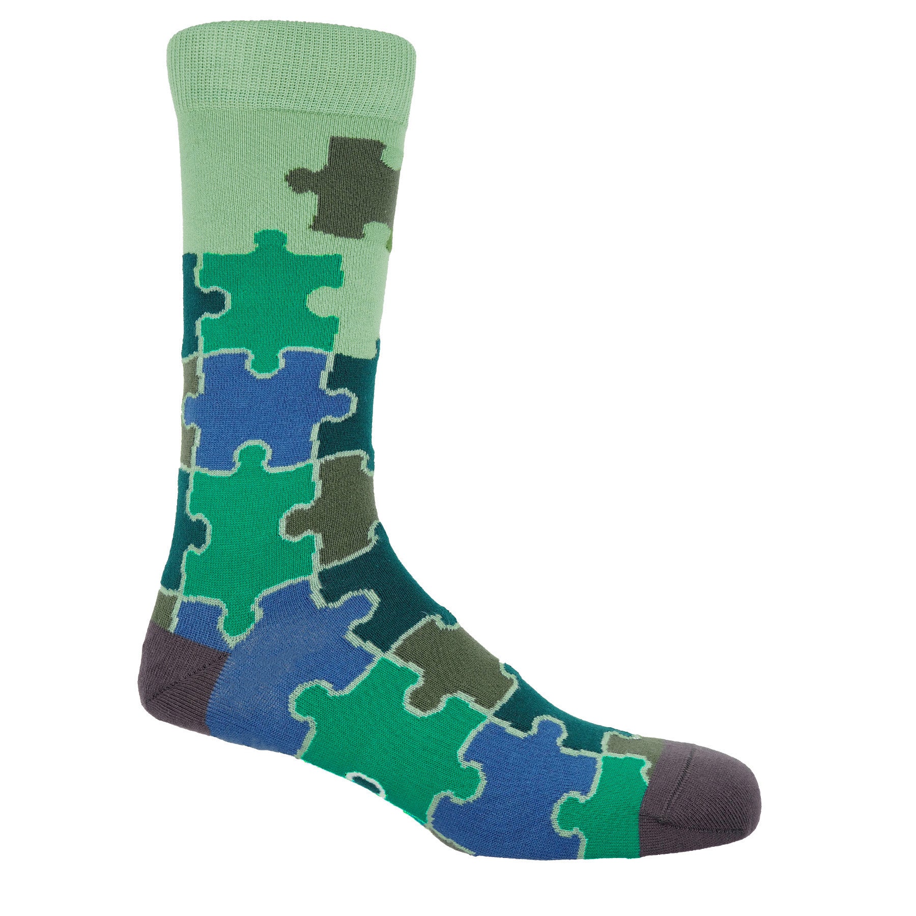 Jigsaw Men's Socks - Green by Peper Harow