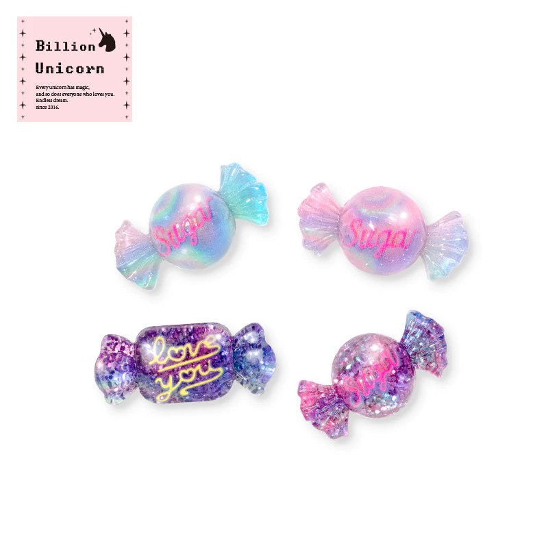 Kawaii Decora Kei Harajuku Fashion - Pink Unicorn Halloween Candy Earrings by Land Decora