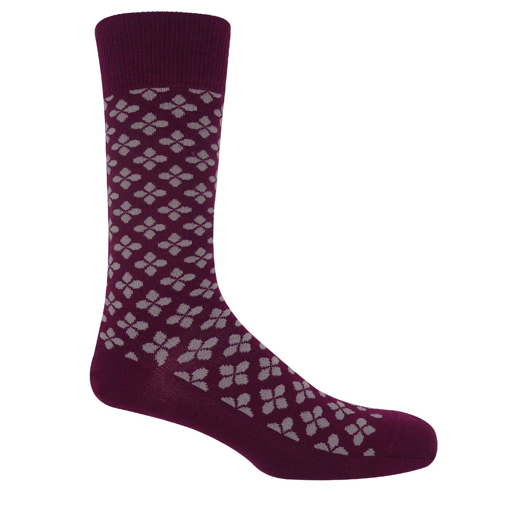 Clover Men's Socks - Maroon by Peper Harow